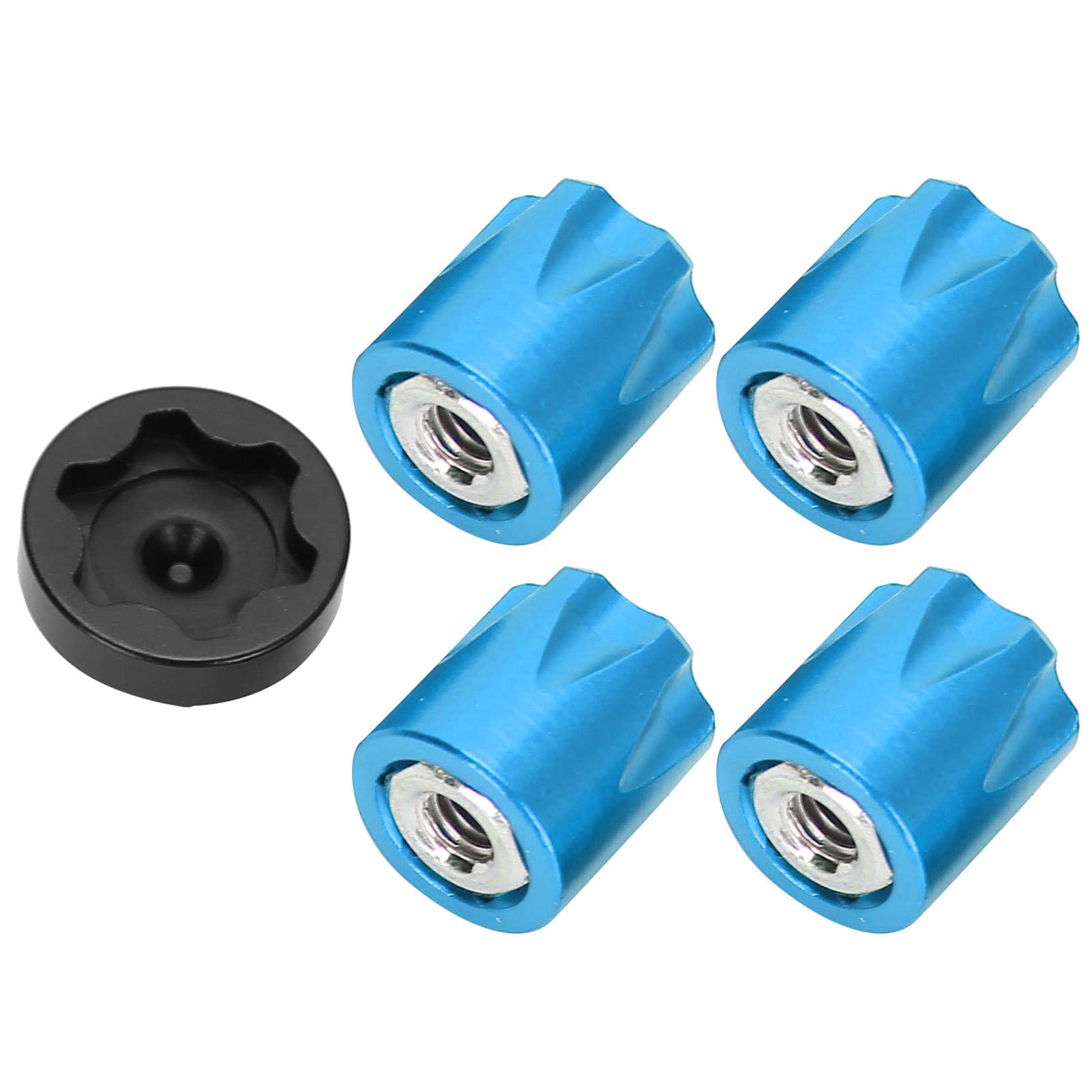 4 Écrous M4 Pour Jantes RC – Aluminium Anodisé – Compatible Traxxas SCX10 90046 D90