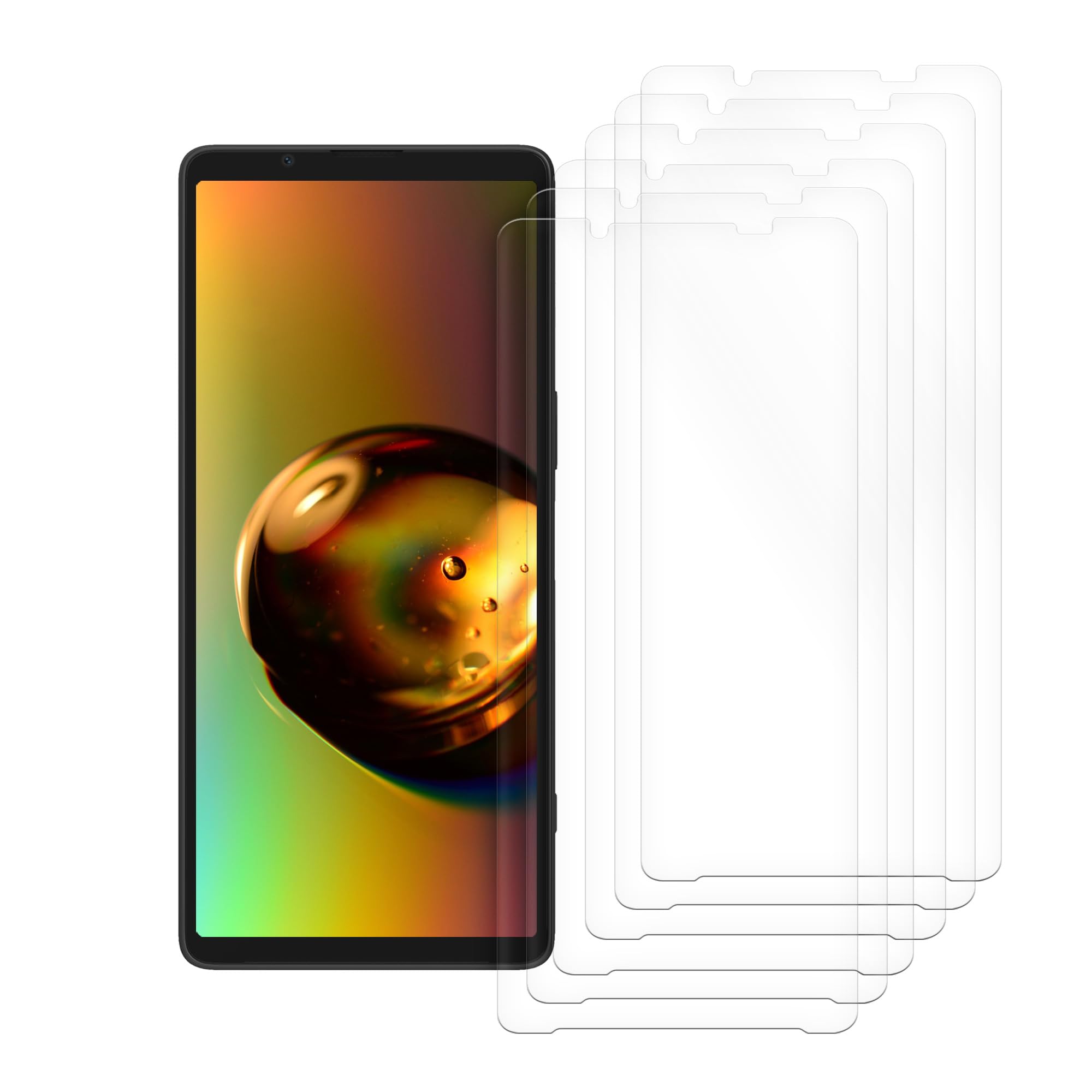 kwmobile Screen Protectors Compatible with Sony Xperia 1 VI Screen Protector - 6x Ultra-Clear Transparent Phone Films - Image 4