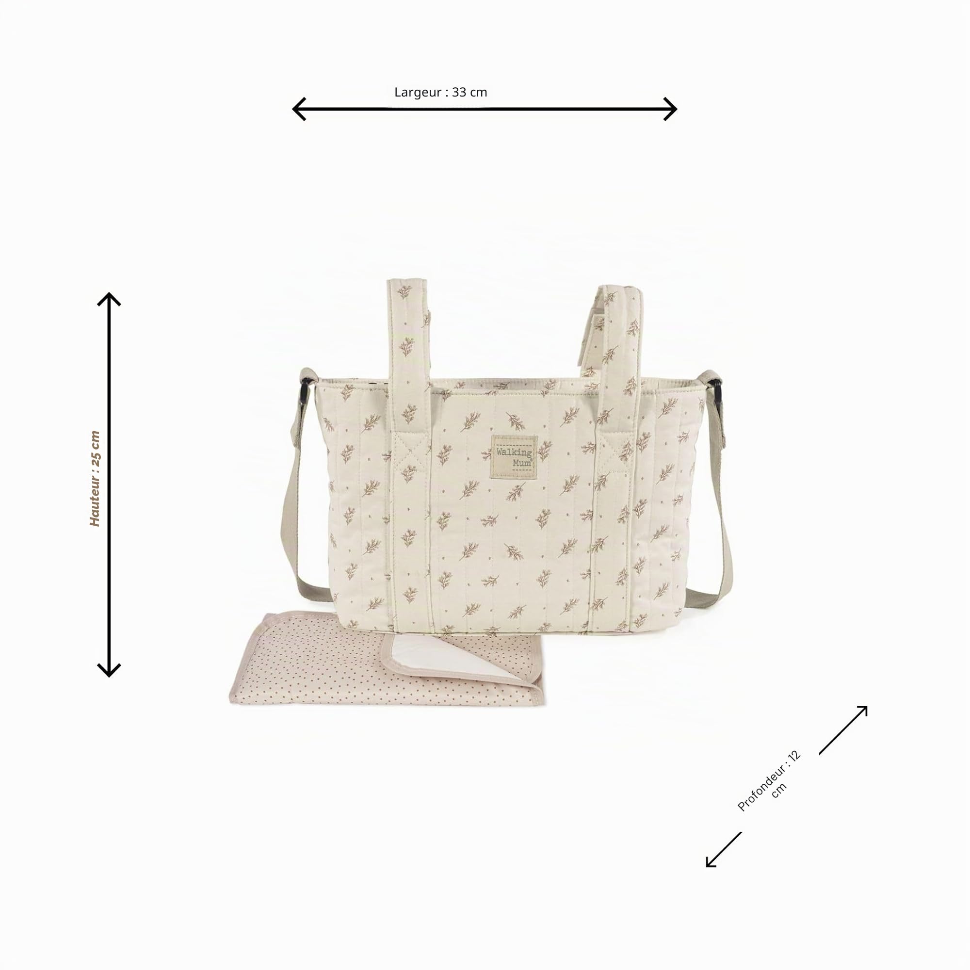 Walking Mum Sac CROSSBODY MIMOSA ROSE, Sacs à Langer, beige