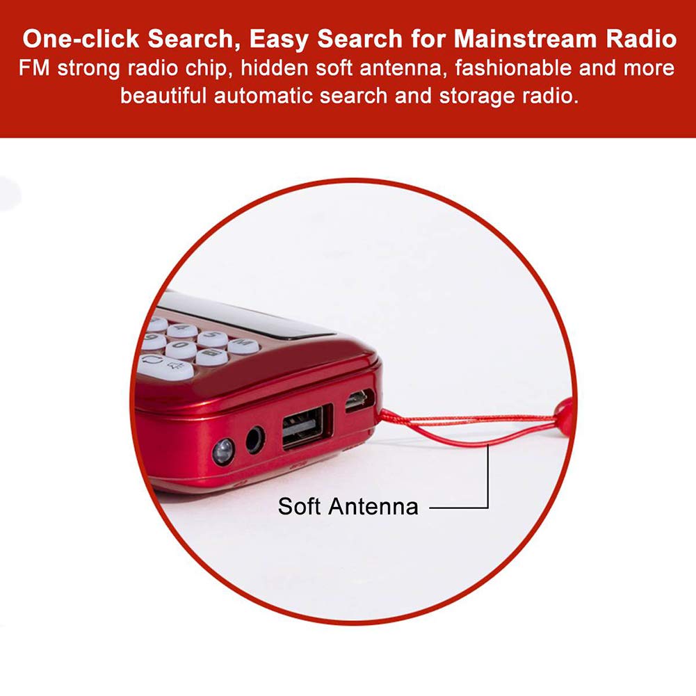 Yanghao Radio Portátil Digital Portátil, Reproductor De Audio USB FM TF del Altavoz del MP3 DC 5V TF Tarjeta Ligera Llevada Radio FM USB con Altavoz Aux