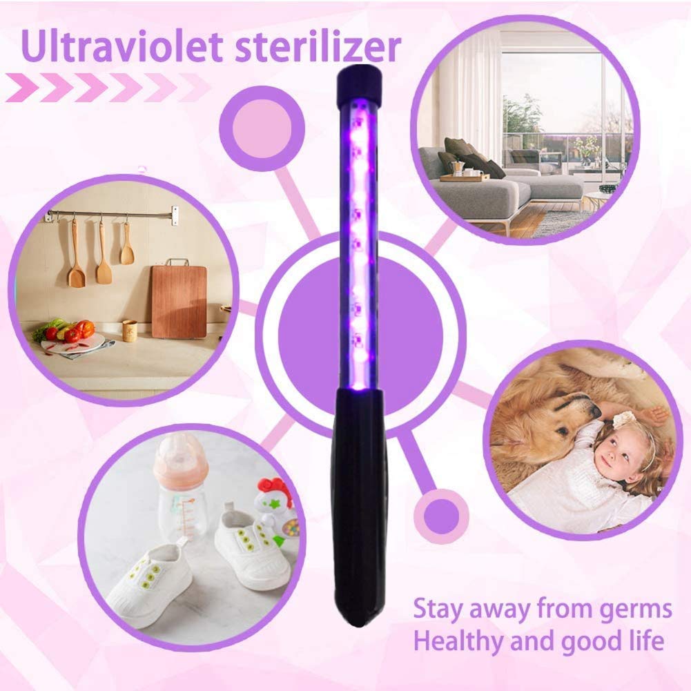 Sushelp Ultraviolet 3W UV Light Wand, Portable UV Light Mini Lamp Hotel Household Wardrobe Toilet Car Pet Area