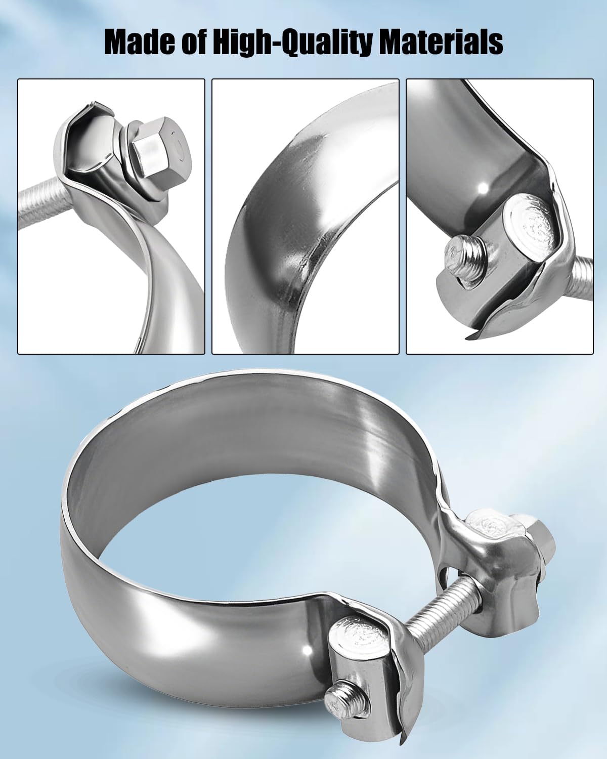 TIKSCIECNE 36522 Stainless Steel Exhaust Clamp – Replace GM OE 20779889 36522 Fits for Chevy Silverado 1500 GMC Sierra 1500 Tahoe Suburban Yukon, Exhaust Pipe Clamp