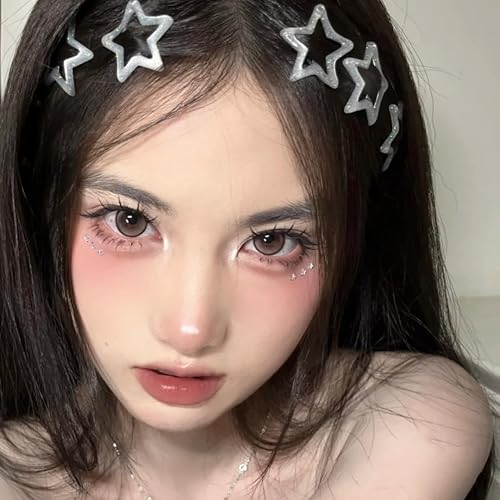 Miniatura 2 de Pinzas para el cabello Y2K de color plateado, 10 piezas, para mujeres y niñas, 10 piezas, accesorios para el cabello de los años 2000, pinzas