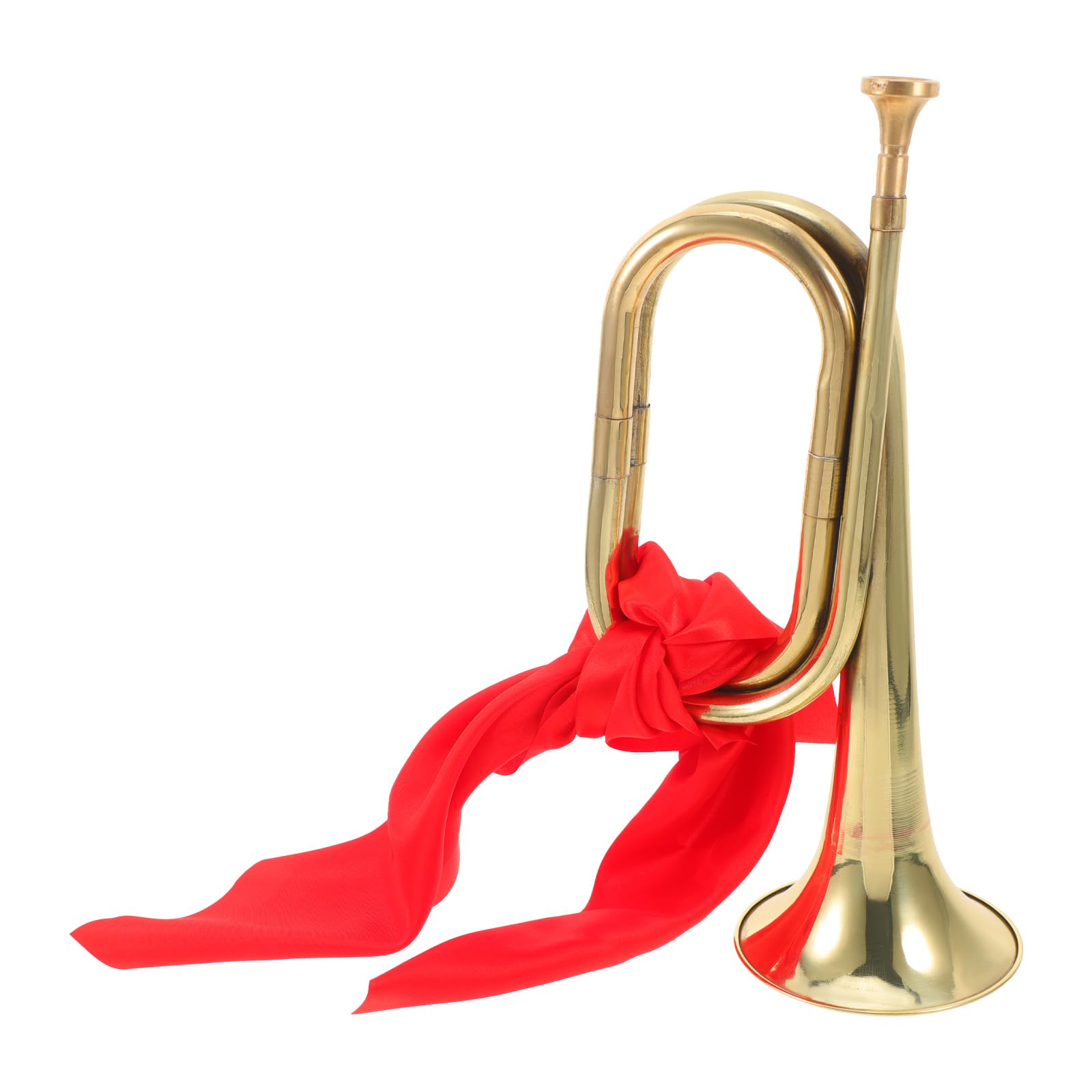 VICASKY Charge Bugle Horn, Professional Bugle Musical Instruments Horn Instrument Blowing Trumpet for School Band Cavalry Miltary Orchestra