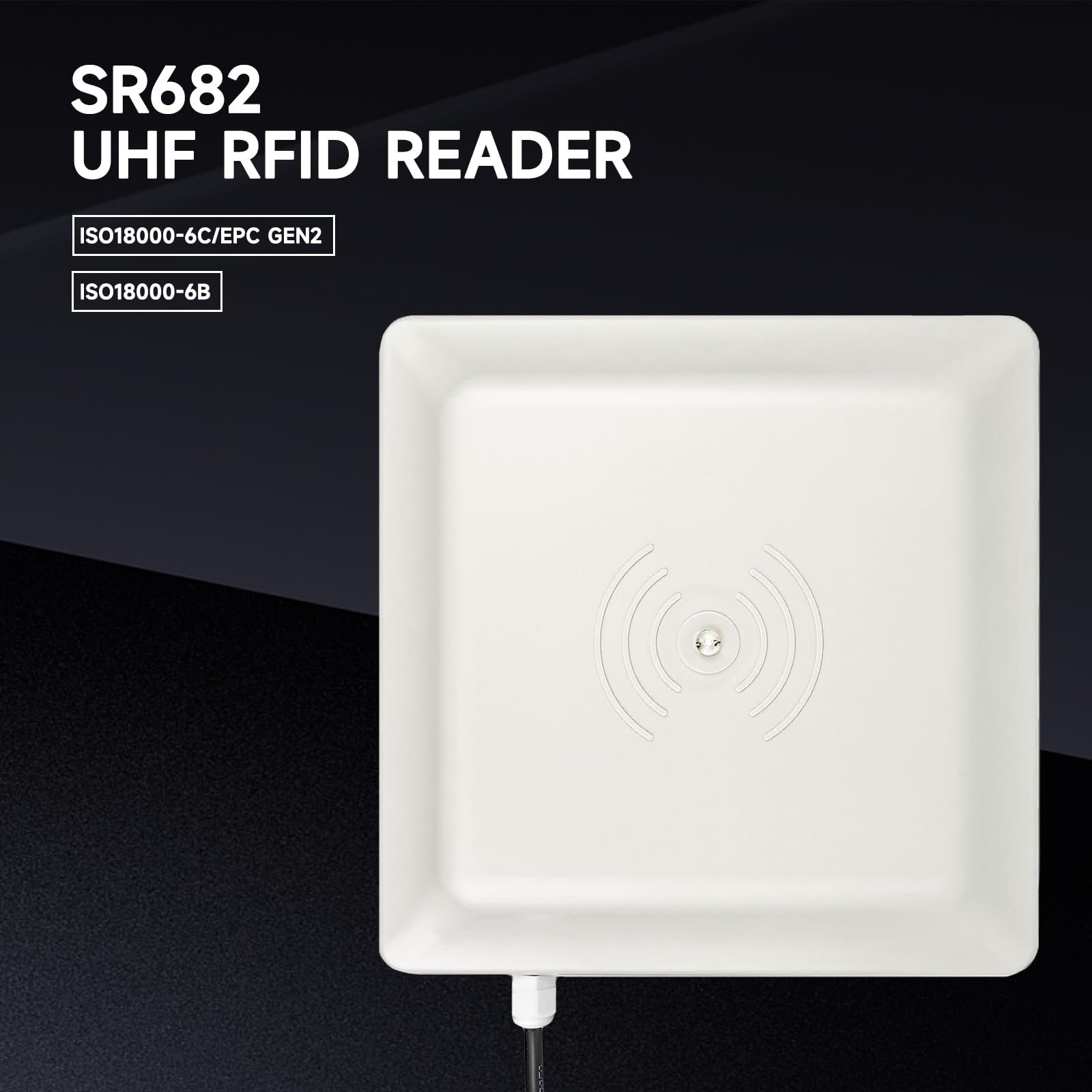 Lecteur RFID UHF YANZEO SR682 Lecteur de Carte RFID UHF Longue portée USB RS485 Wiegand26/34 Sortie réseau RJ45 IP67 Lecteur UHF intégré