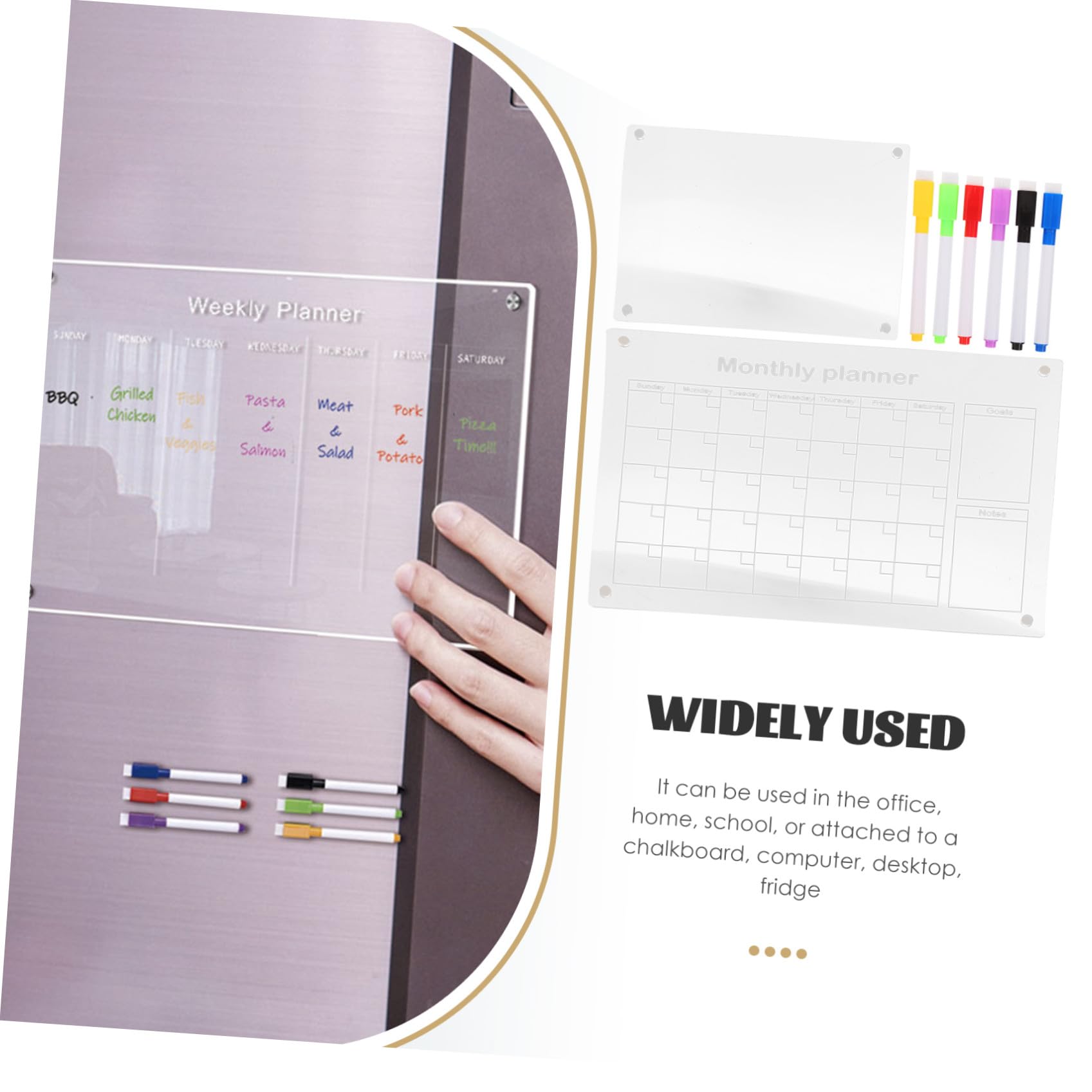 SEWACC Acryl-whiteboard für Kühlschrank Transparentes Magnetisches Whiteboard Abwischbare Notiztafel als Nachrichtentafel für Küche oder Büro