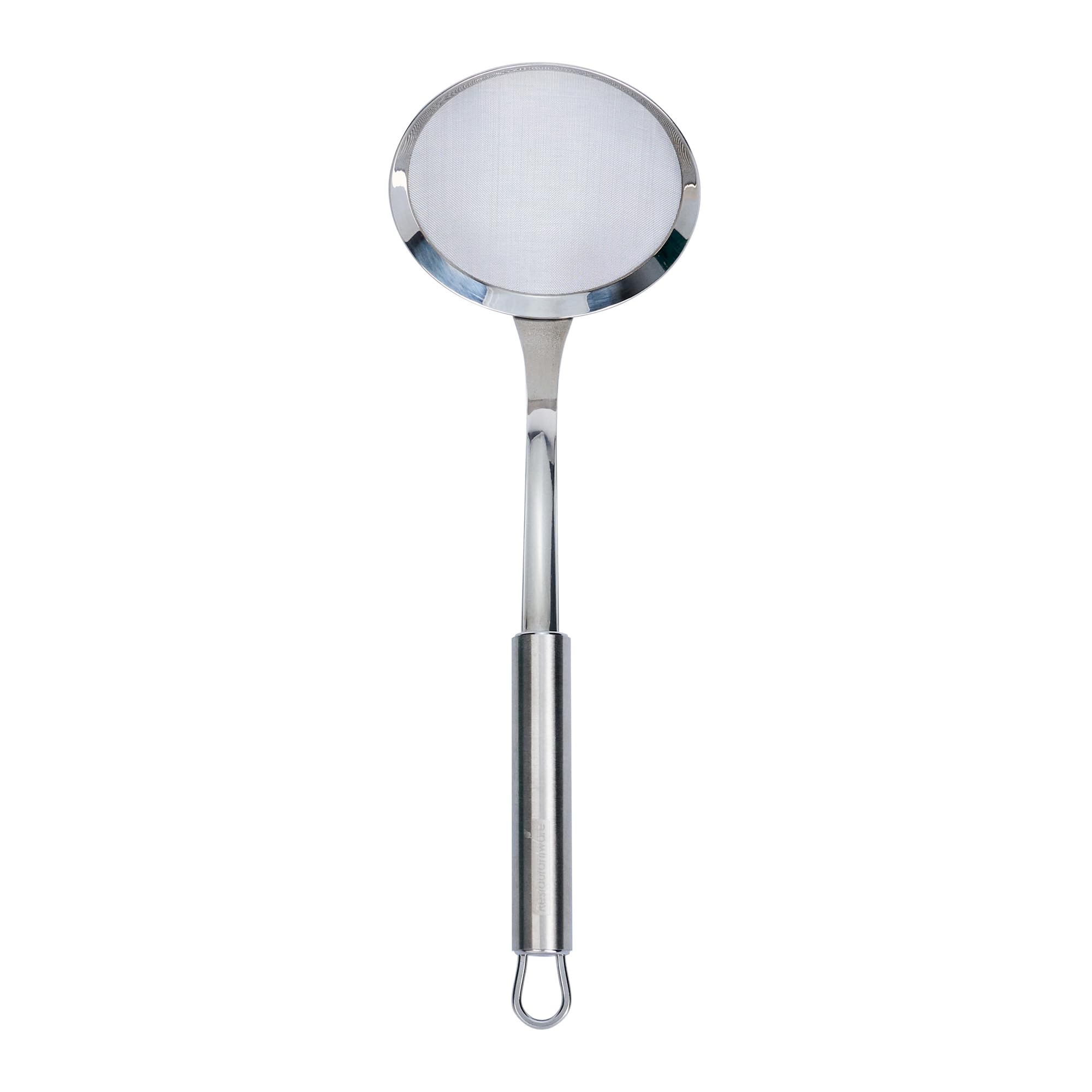 Restaurantware - Tamiz de malla estándar alemán de 3.9 pulgadas, 1 colador de malla fina con asa, tamiz ultra duradero, apto para lavavajillas, colador de alimentos de acero inoxidable, para arroz,
