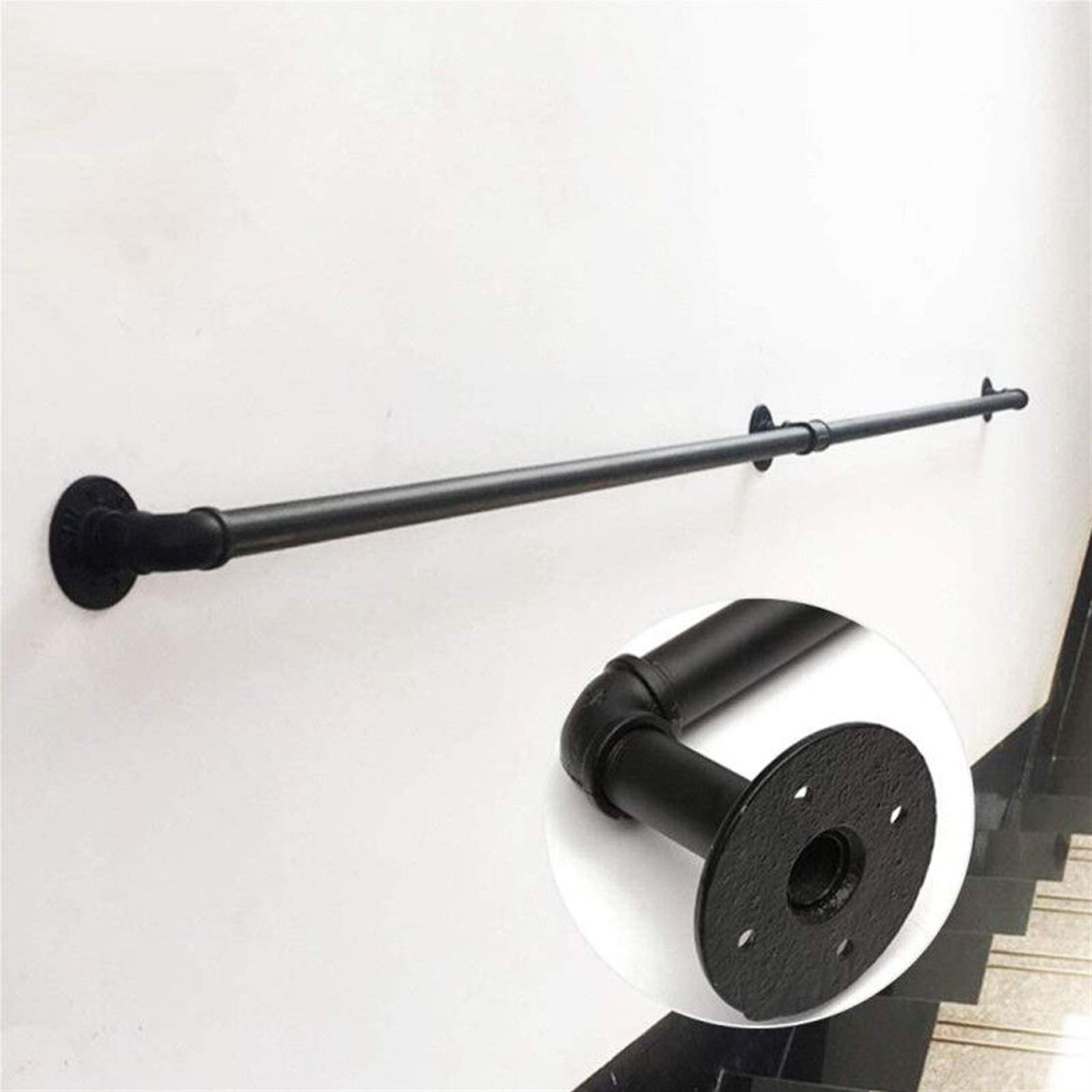 Rampe d'escalier intérieur extérieur fer forgé main courante sécurité PMR marches