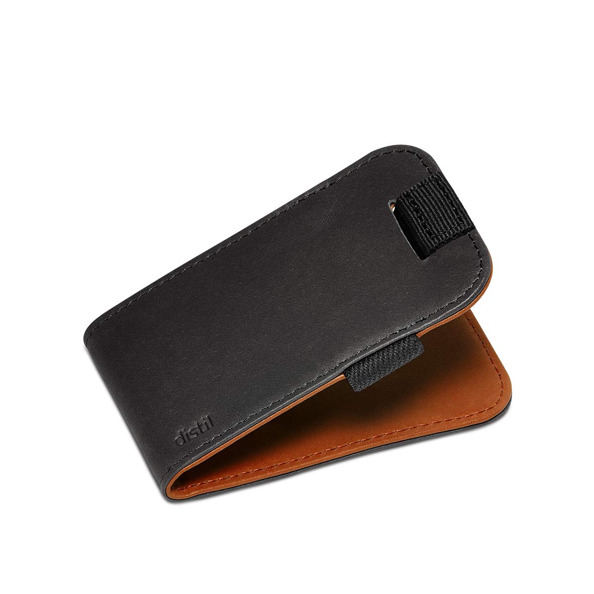 Distil Union Wally Micro - Slim Reversible Card Sleeve with Pull-Tab Access, 10 Card Capacity, RFID Blocking - Genuine Full Grain Leather Wallet