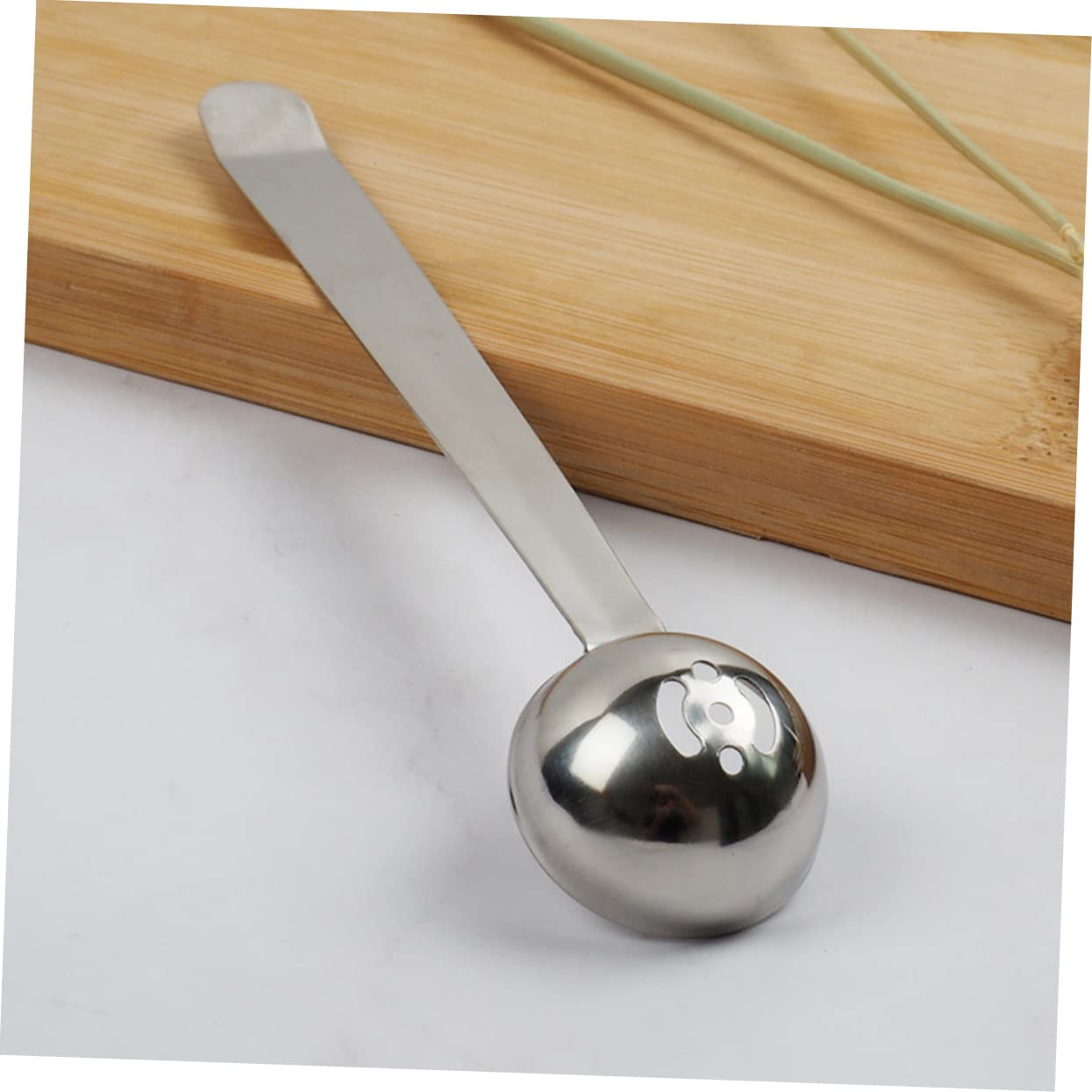 ABOOFAN 2Pcs Stainless Steel Olive Spoon Slotted Serving Spoon for Jar Straining Long Handle Tool for Home Cafe Bar and Parties and Easy to Use