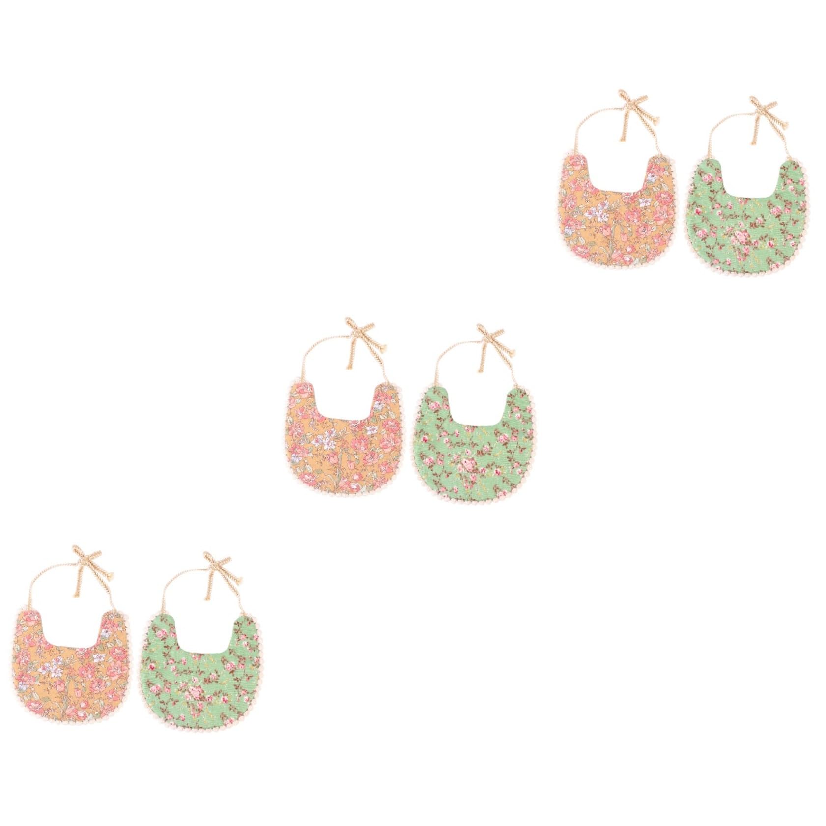 Abaodam 6piezas Baberos De Algodón Para Bebés Impermeables Doble Capa y Absorbentes Para Saliva y Dentición