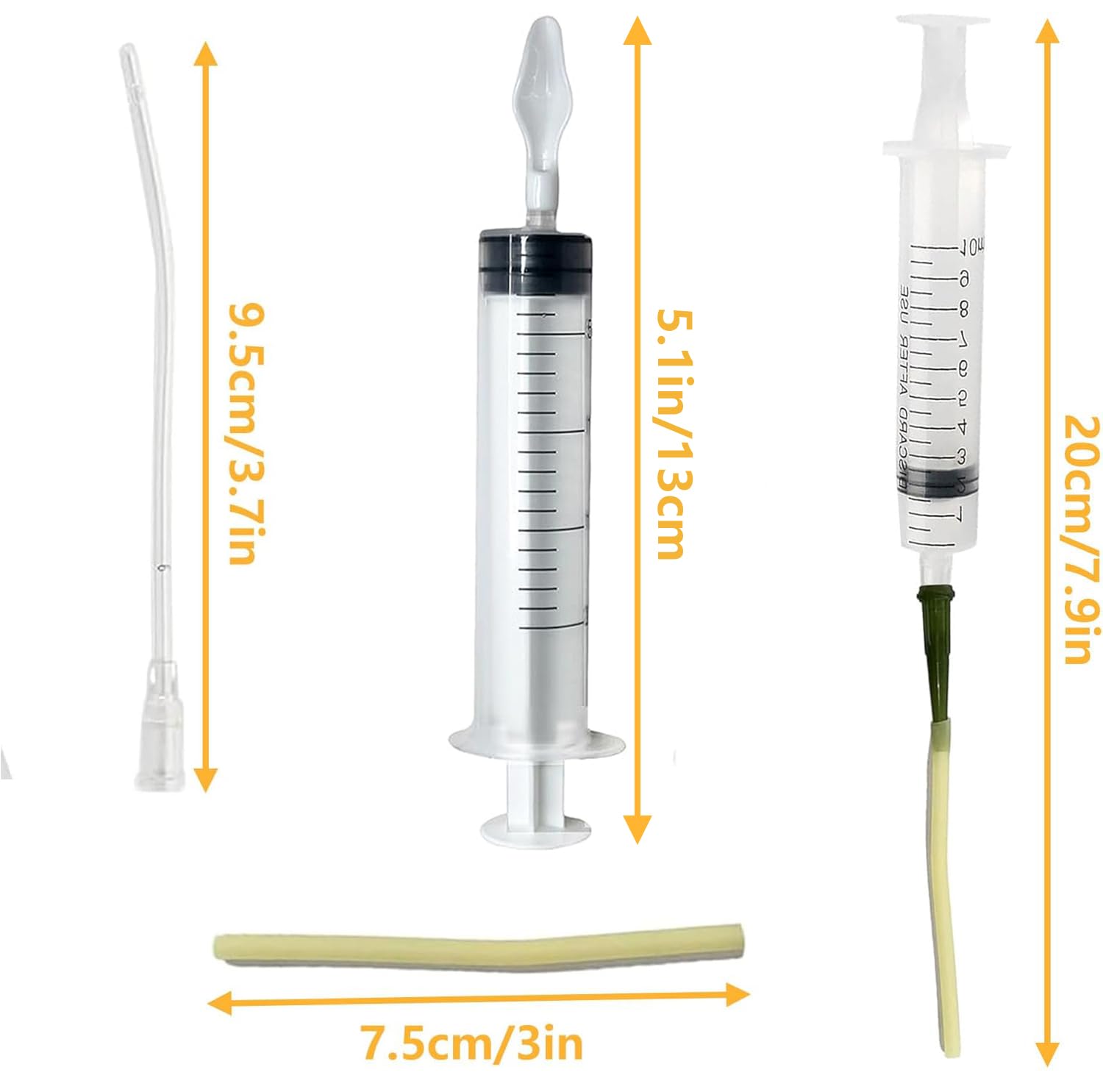 Uccelli Che nutrono siringa Tubo di Alimentazione per Uccelli Giovani siringa da 10 ml Alimentatore Pappagalli Accessori per piccioni siringa con Tubi e cucchiai per Bambino Pet Uccelli (B)