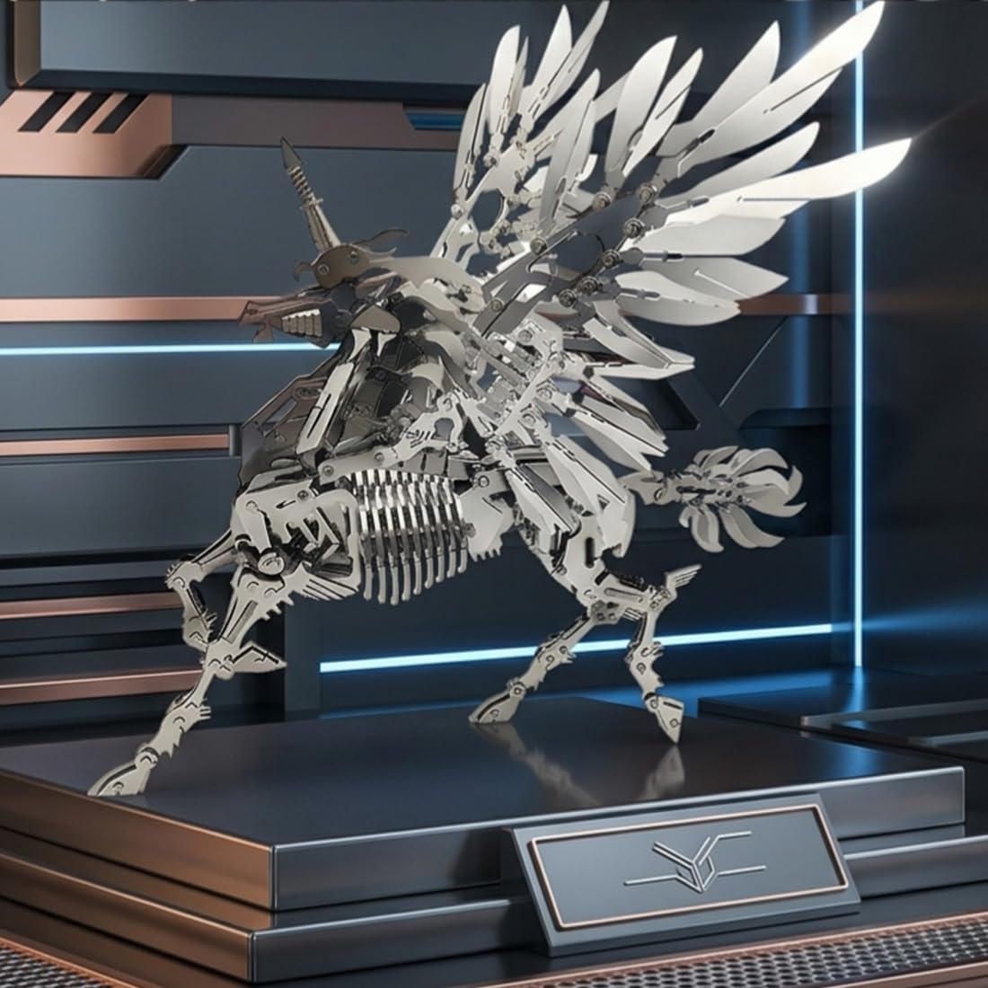 Rompecabezas de metal 3D, kit de modelo de caballo mítico mecánico, 559 piezas de criatura steampunk, rompecabezas de montaje DIY con detalles móviles, ideal para cumpleaños, día del padre y Navidad