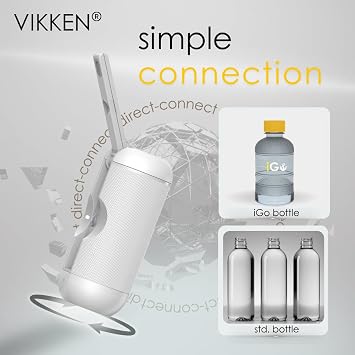 VIKKEN Portable Travel Bidet USB-Type C Rechargeable Electric Mobile Handheld Ultra Strong Water Spray Personal Hygiene Self Care for Women & Men, iGo-X 250ml White