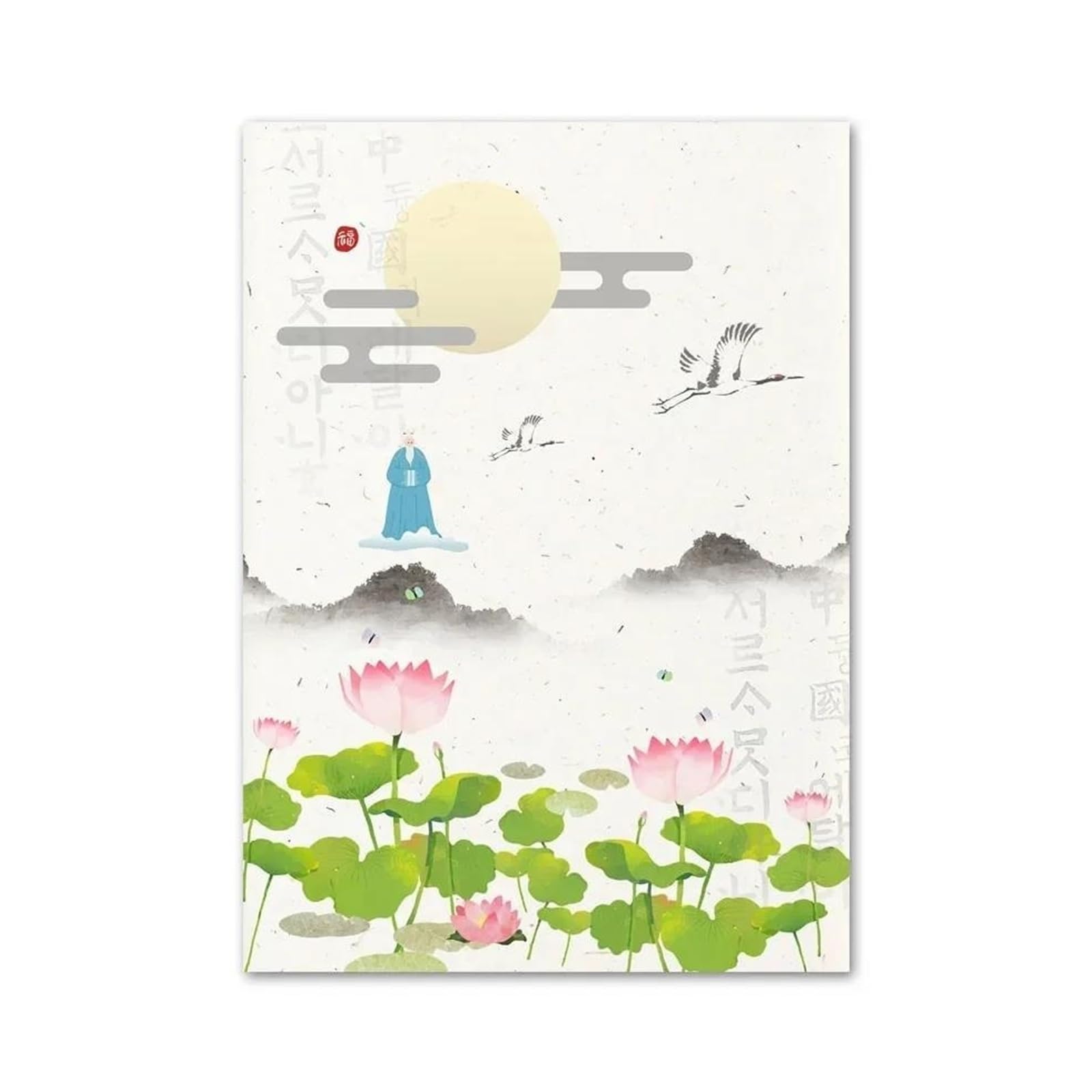 Byambd Girls E Aesthetic Pictures Korean Styl Boho Hanbok Asian Wall Art Aesthetics Print Canvas Painting Posters For Living Room Modern Hom Decor(,40X50cm)