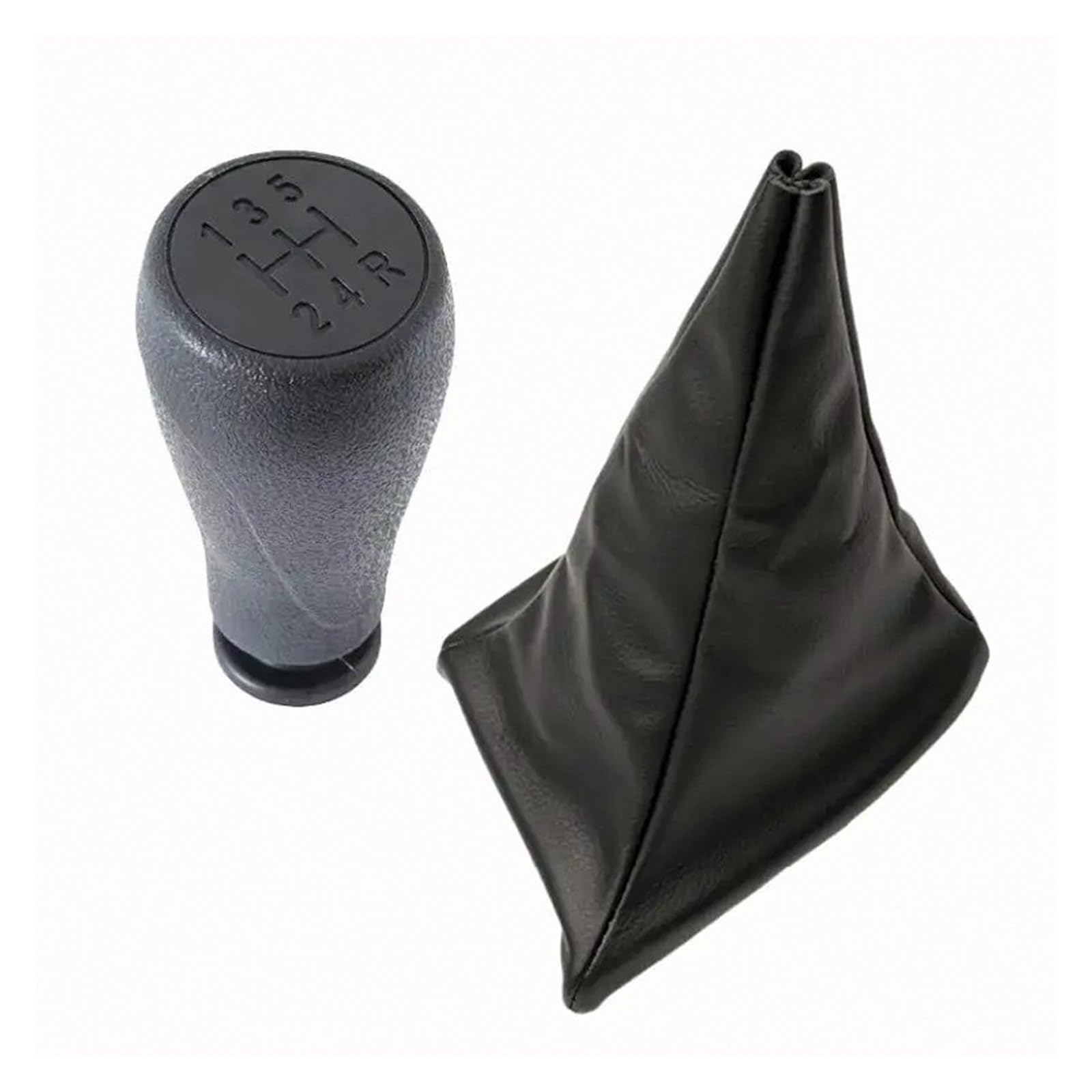 Htvtkrfgrl 2Pcs Combo Shift Lever Knob For Fiat Fiorino 2016-2021 Abs/Leather Upgrade