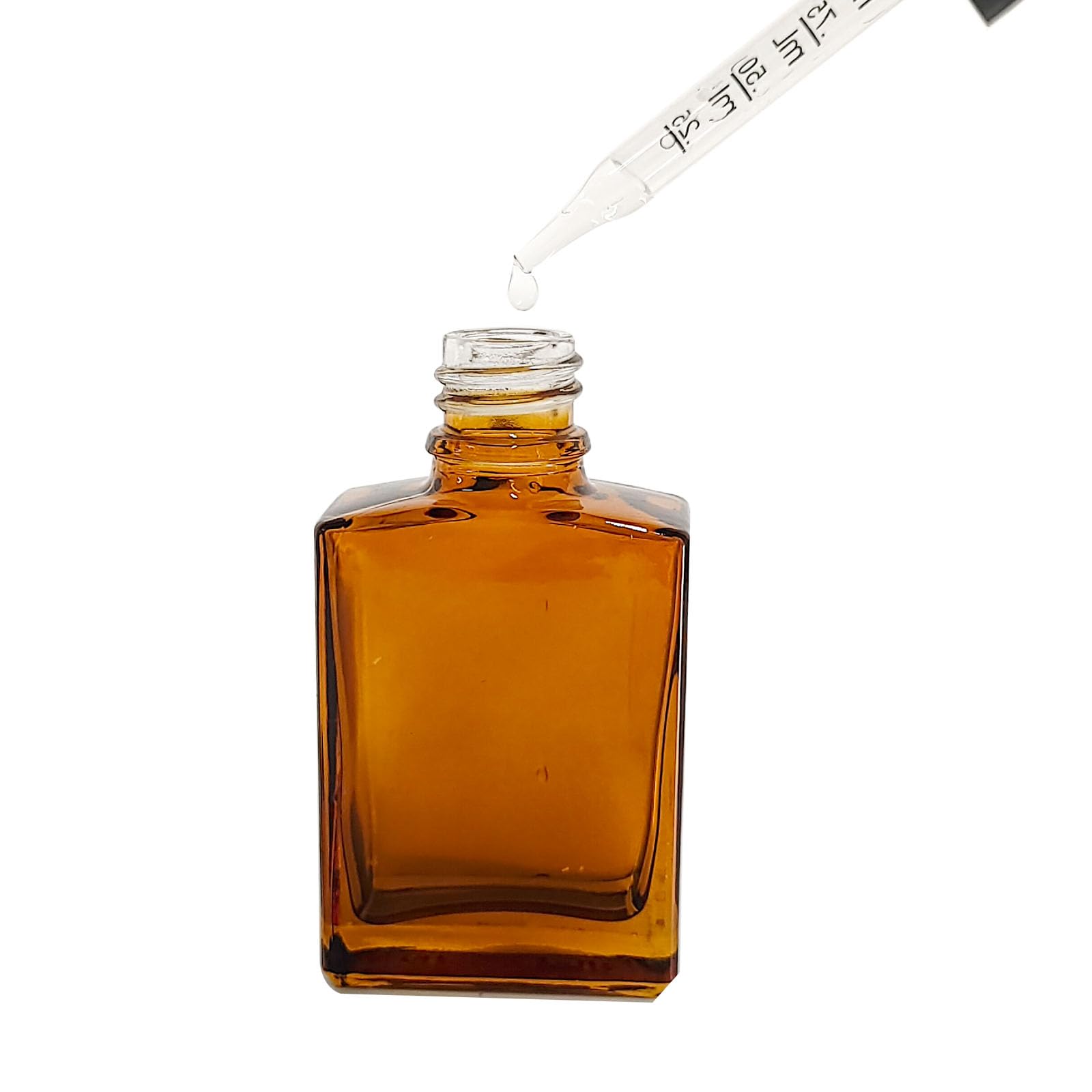 Paquete de 12 frascos cuentagotas de vidrio cuadrado ámbar de 1 onza para aceite esencial, botella de vidrio recubierta de ámbar de 1 onza con cuentagotas para perfume, sueros y líquidos