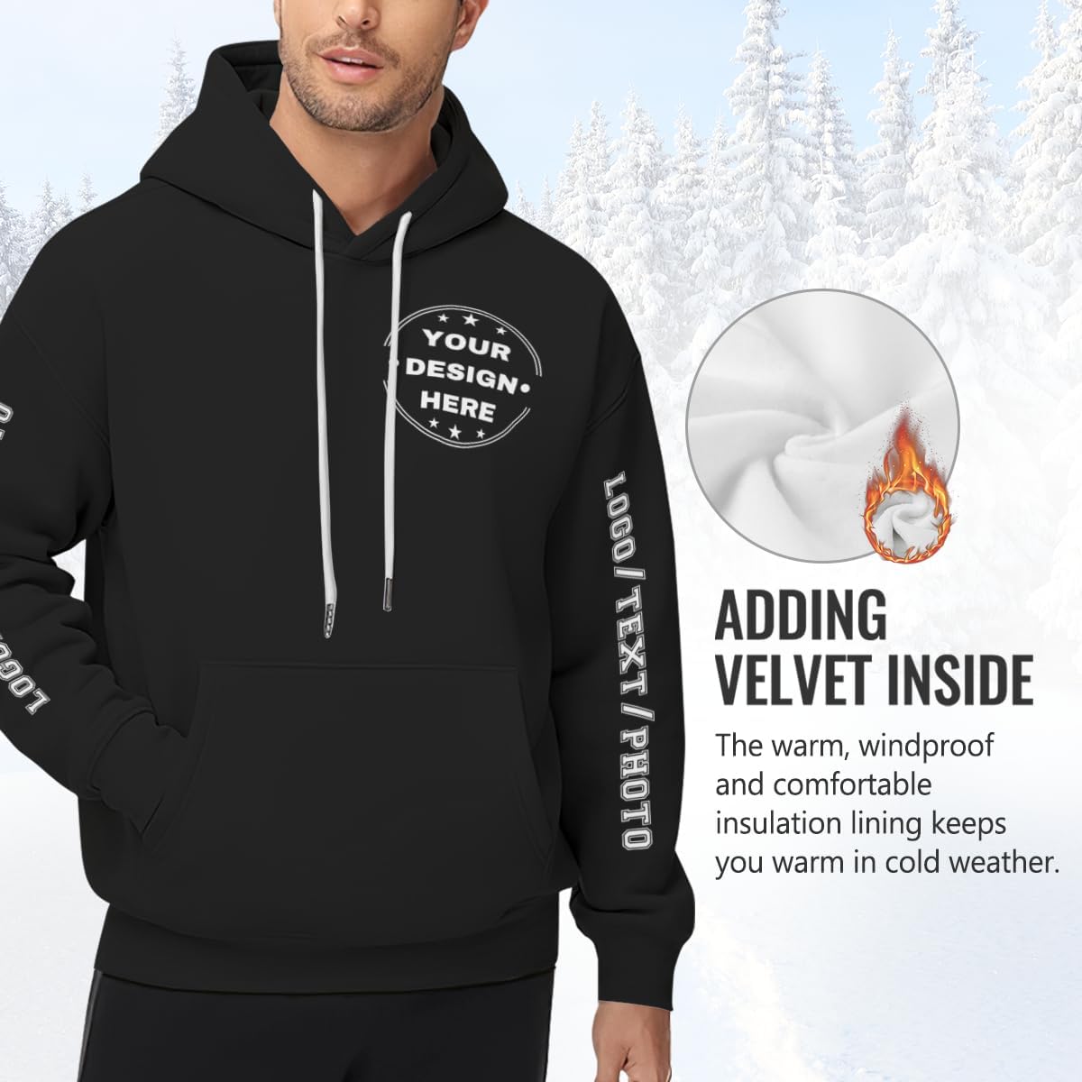 Custom hoodie Design Your Own Customized Hoodie With Text/Logo/Photo Personalized Sweatshirt For Men Women Customized Sweatshirt/XL - Image 6