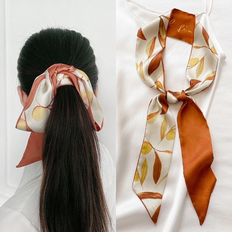 Fashion Bag Handbag Handle Ribbon Scarf Polka Dot Printing Neckerchief Scarf Women's Fashion Scarves, Great gift for mother, girlfriend, daughter2