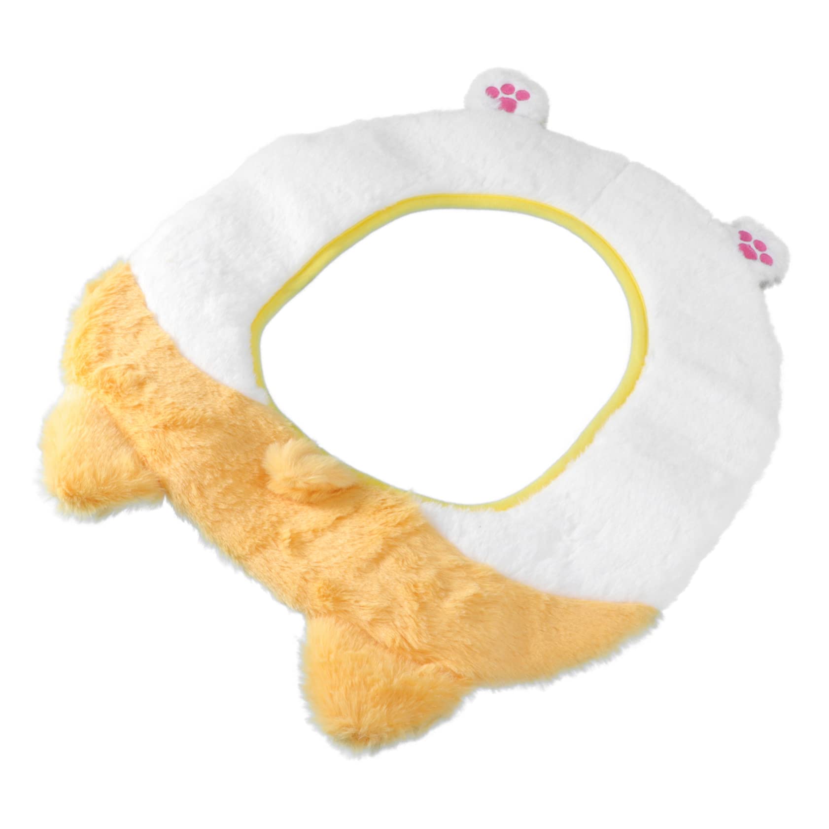 ORFOFE Fashionable Corgi Toilet Seat Ring Plush Thickened Washable Sticky Type Cozy for Cold Weather