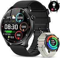 Kimeag Smartwatch for Men Women: Bluetooth Calling, 120+ Sports Modes, Heart Rate SpO2 Sleep Tracker, 1.43" AMOLED, IP68 Waterproof Android iOS