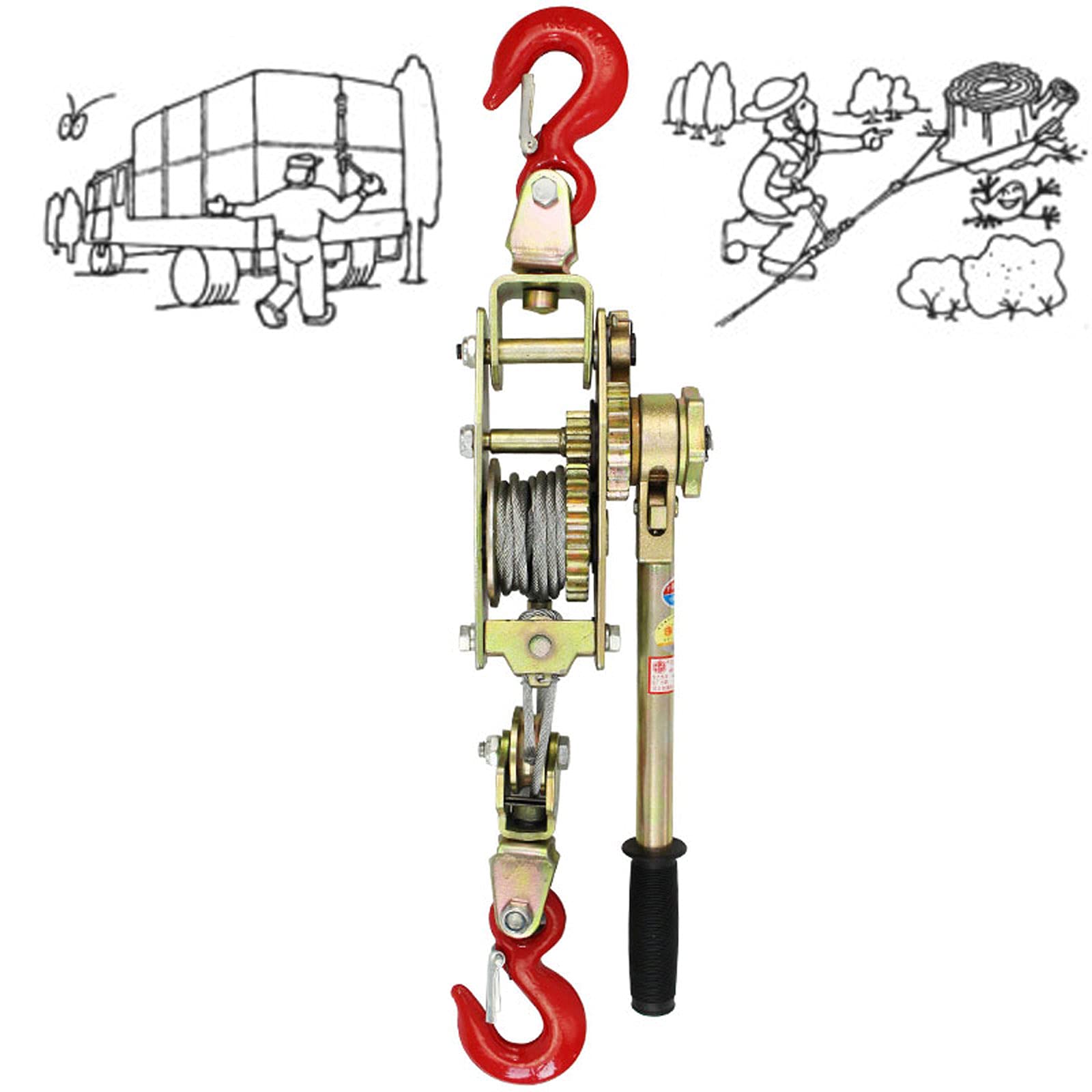 Generisch Dieser Ratschenzug, eine Handwinde mit Verdrehsicherung und EIN Multifunktions-Ratschenzug eignen Sich ideal zum Abschleppen Schwerer Gegenstände. Zuglast: 2/3/4 Tonnen.