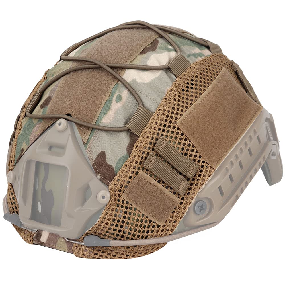 Set Casco Veloce, Equipaggiamento Protettivo in Stile Militare con Auricolare Tattico e Copertura per Casco, per La Caccia All'aperto di Paintball Airsoft
