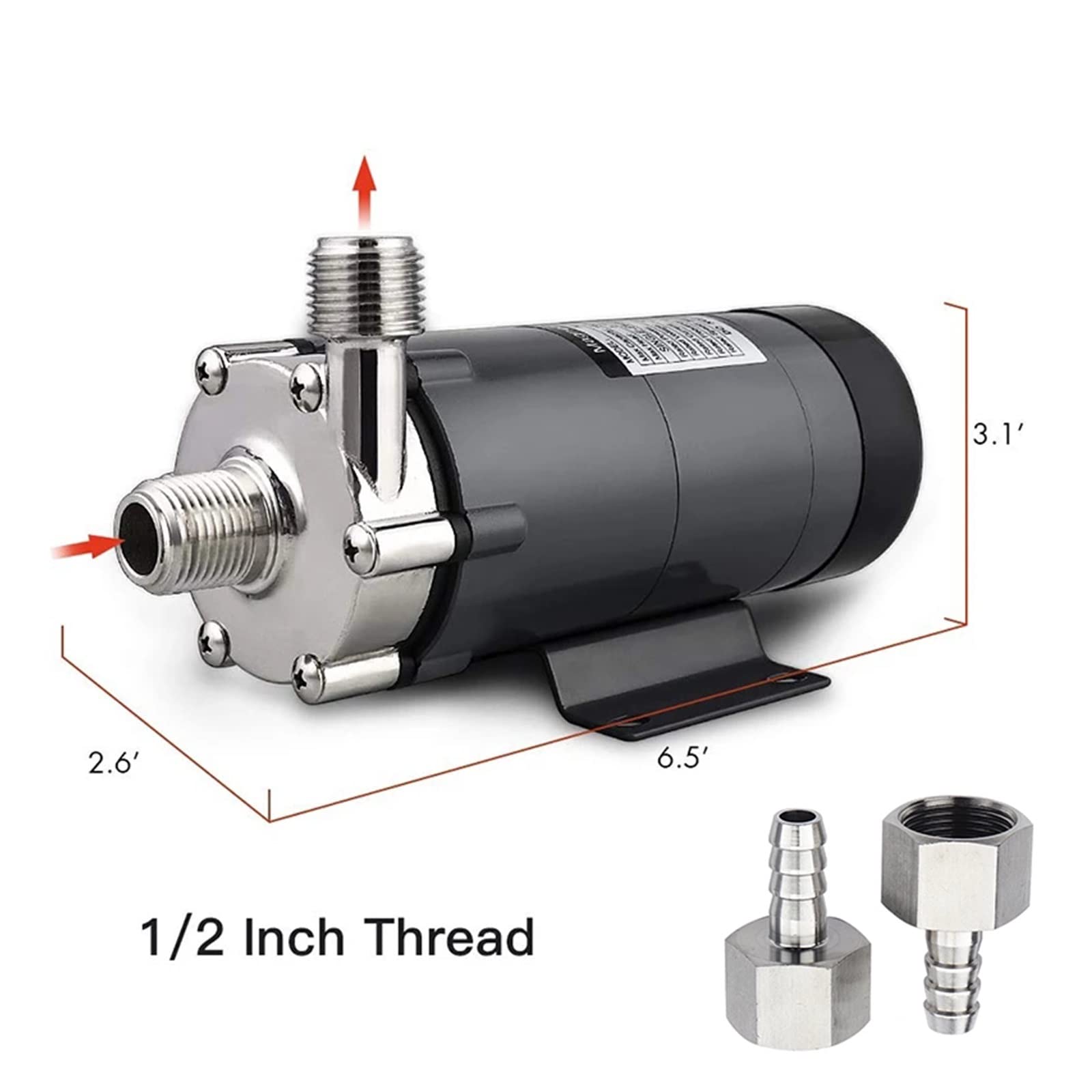 Intercambiador de Calor, 15R intercambiador de Calor Bomba magnética e Hierba Acero Inoxidable 9.52 * 0.5 * 10 m Contraflow -Wort Chiller, accionamiento magnético(U-S)