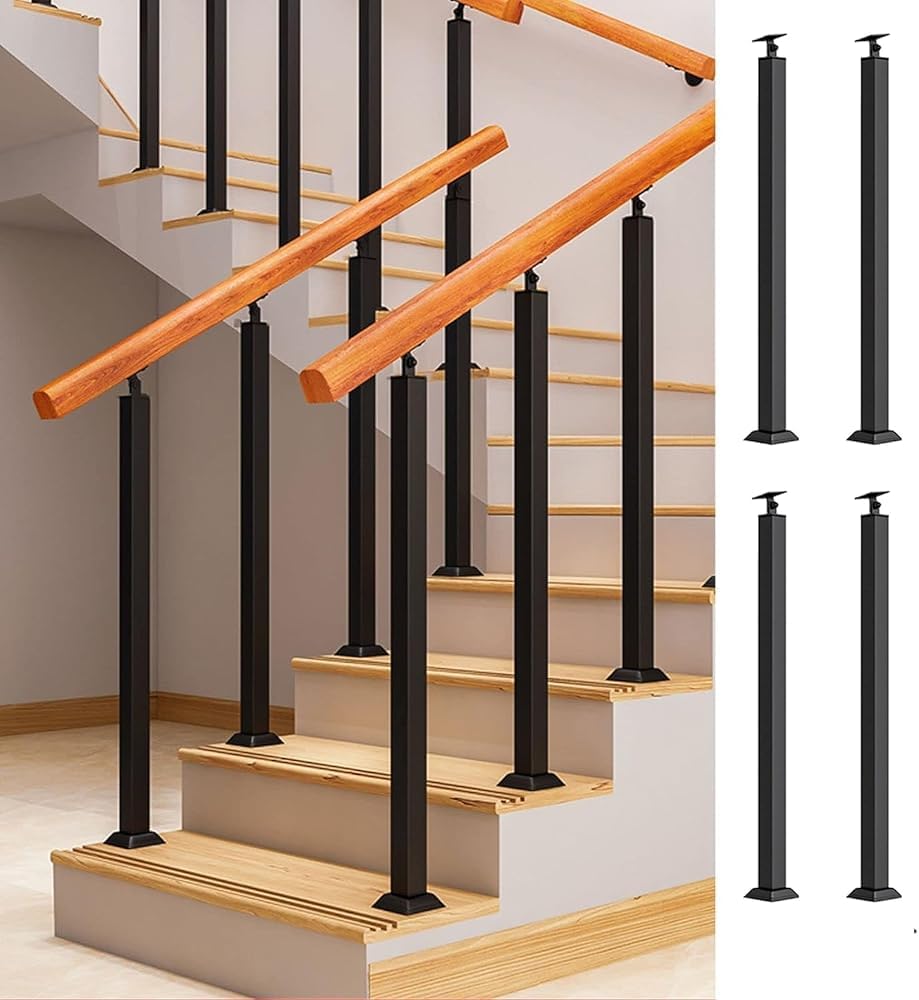 Balustres d'escalier métalliques au fini noir architectural pour aménagement