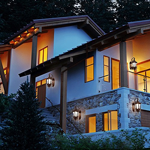 Lampe murale extérieure étanche pour jardin et balcon noir