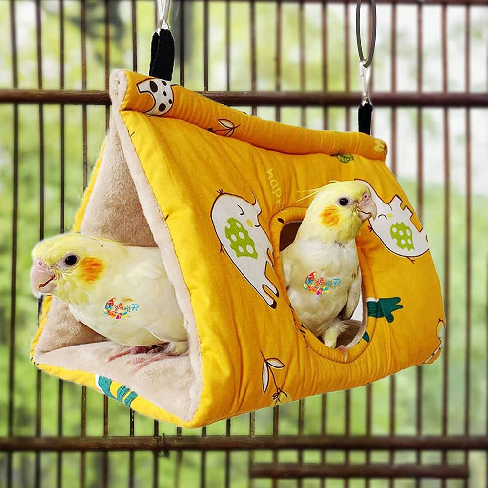 Hiver Chaud Perroquet Hamac, Nid D'oiseau Chaud Doux, Hamac en Peluche Suspendu, Cage Tente pour Perruche, Hiver Chaud Cage Perroquet, pour Cacatoès Gris, Perroquets de Taille Moyenne Et Grande