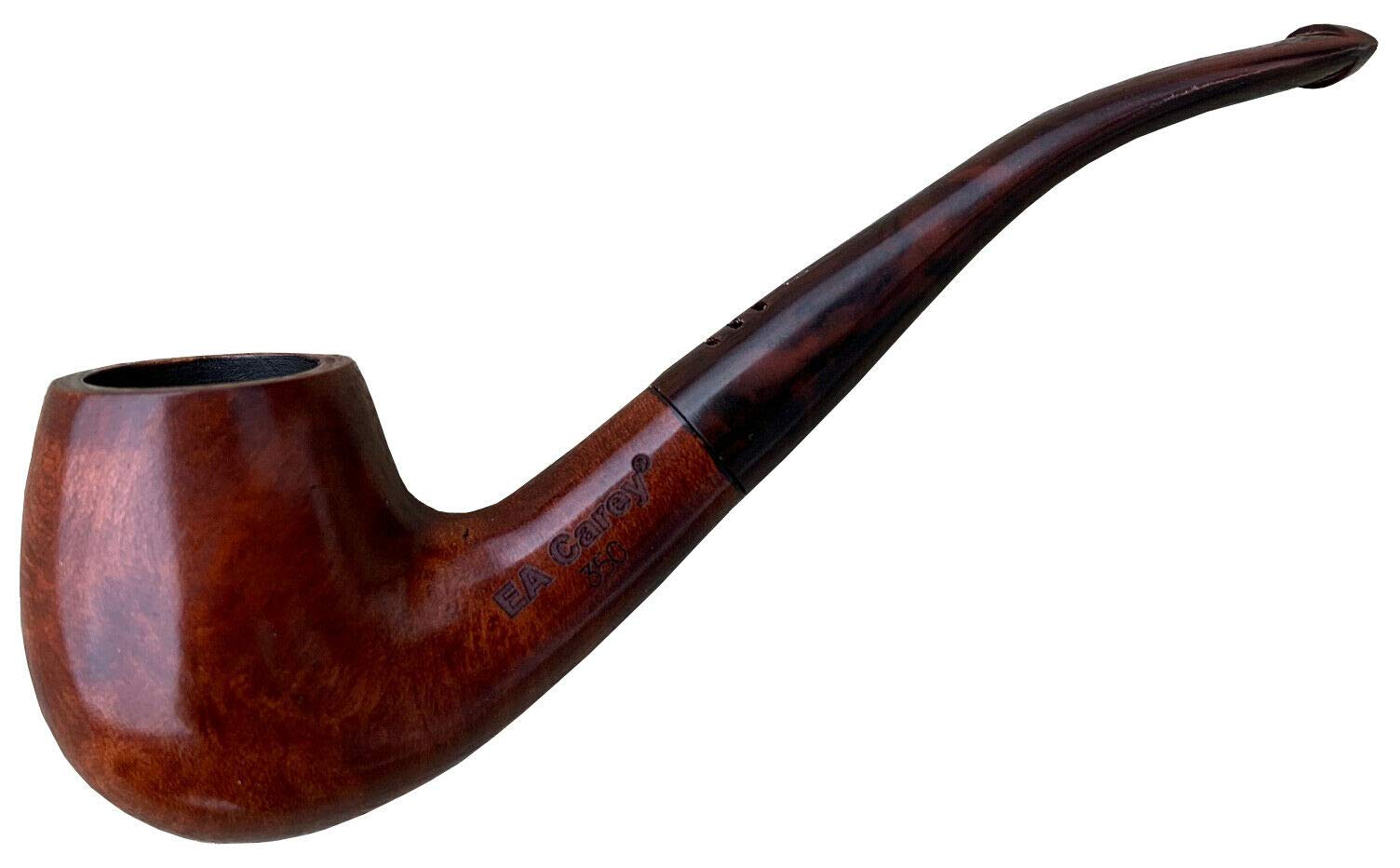 EA Carey Carey Magic Inch Smoking Pipe - Featherlight Honey Brown Smooth Full Bent