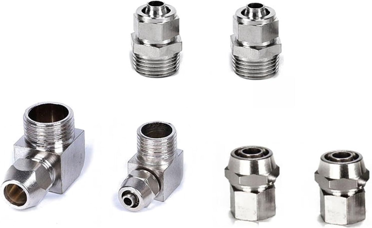Pneumatic Fittings Quick Twist Coupling Copper Nickel-plated Threaded Connector PT M5 1/81/4 1/2 Joint for Hose Tube Connectors(8-03,PCF)