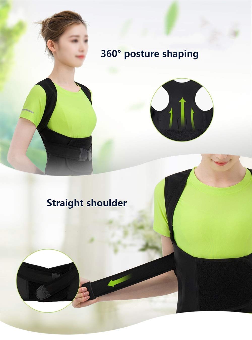Ortesi A Gobba, Studenti Adulti, Correzione Postura dei Bambini, Correzione della Scoliosi della Colonna Vertebrale, Correzione della Schiena (Size : XL)