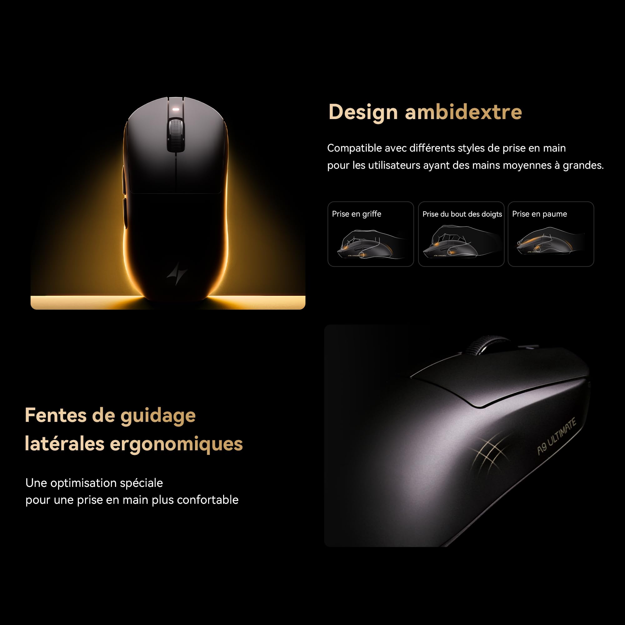 ATK A9 Air Souris Gaming sans Fil