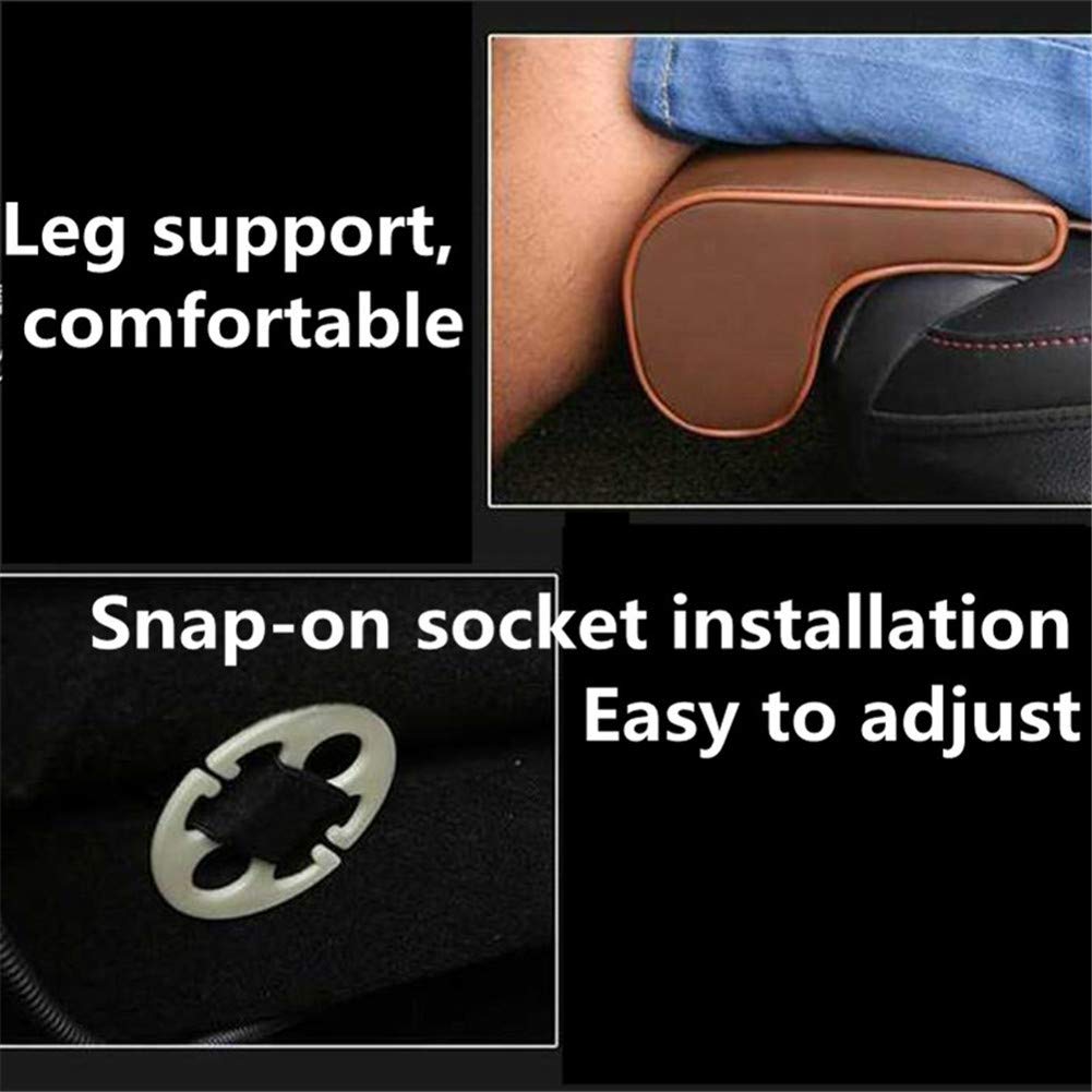 Auto per cuscino di estensione del sedile cuscino di supporto per le gambe cuscino per ginocchio in Memory Foam per sedia da guida a lunga distanza ginocchiere in pelle PU