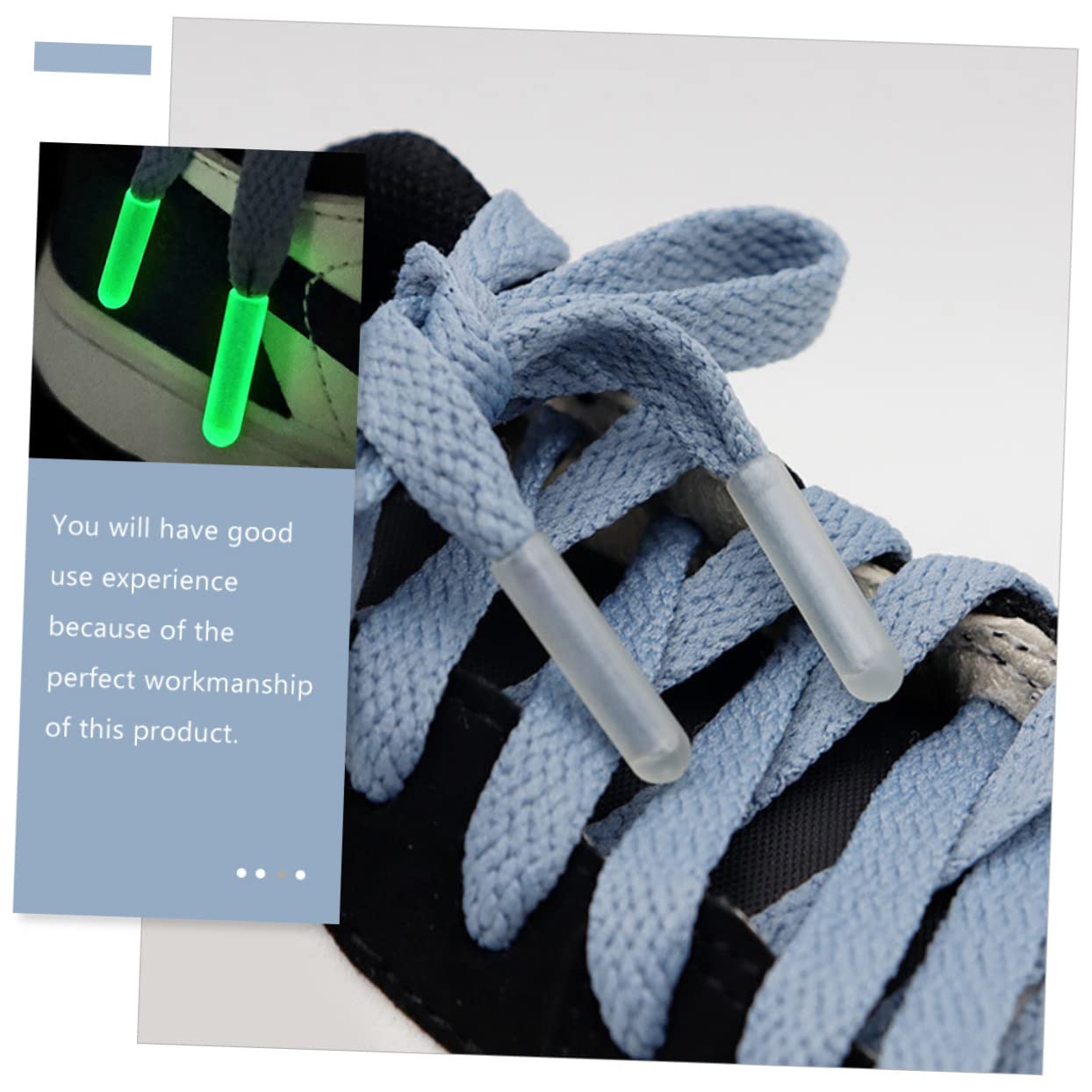 CONGARTENO 2sets Shoe Lace Ends Tips Shoelace Replacement Tips for Sneakers 8pcs*2