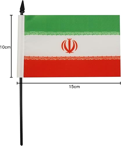 Miniatura 383 de Bandera de la bandera del Líbano de AZ, 3.9 x 5.9 in, bandera de escritorio libanesa, 5.9 x 3.9 in, barra y base de plástico negro