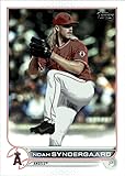 2022 TOPPS RAINBOW FOIL #584 NOAH SYNDERGAARD LOS ANGELES ANGELS BASEBALL OFFICIAL TRADING CARD OF MLB