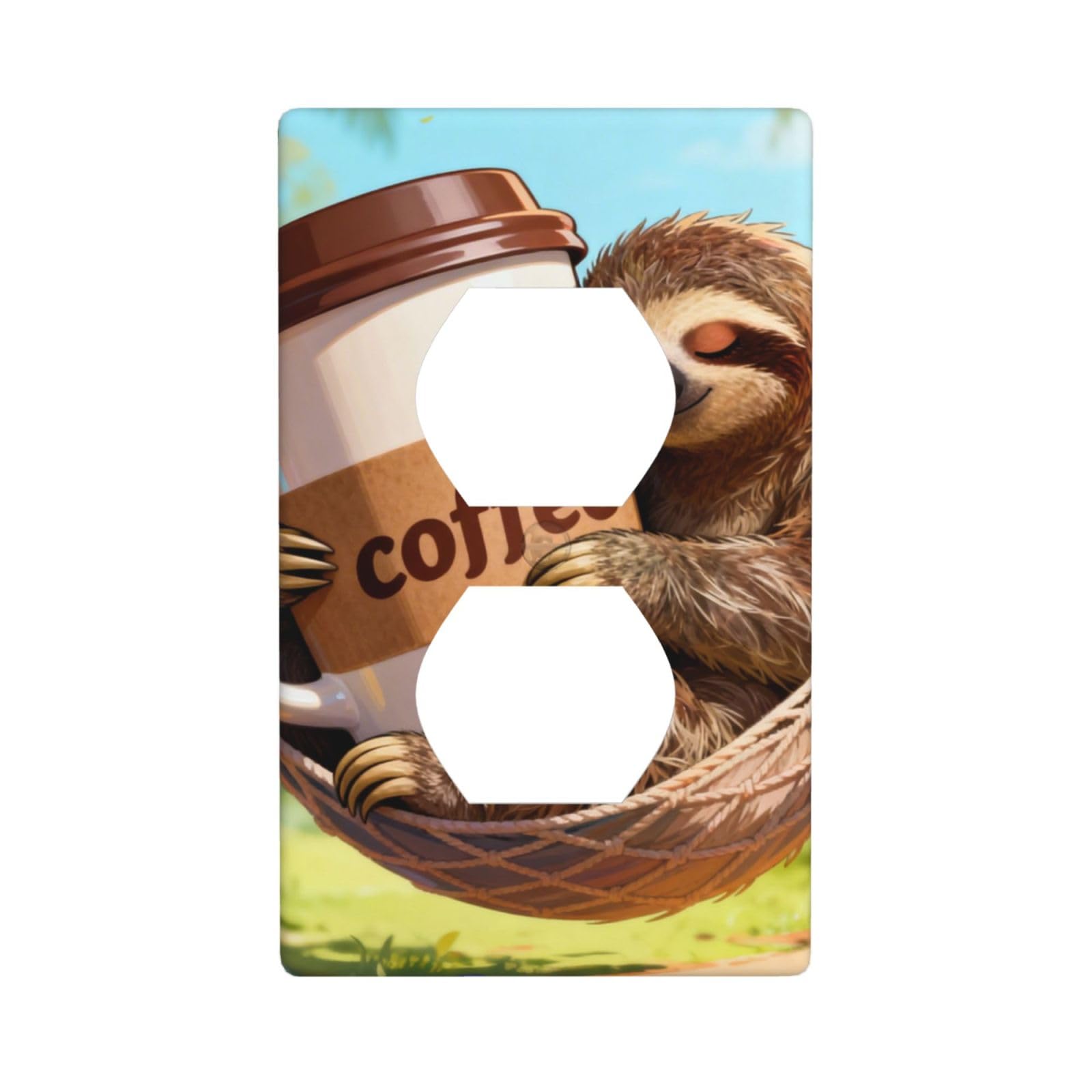 Animals in a Hammock Decorative Switch Plate Cover-Unbreakable Polycarbonate Wall Plate for Home Office, 1 Gang with Screws