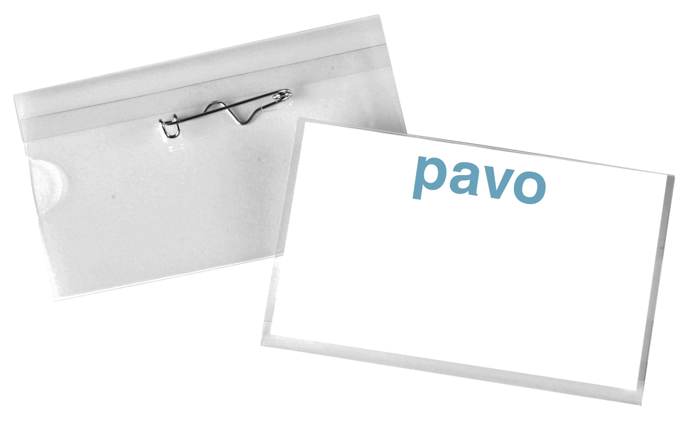 PAVO Premium 40 x 60 mm Visitor Name Badge (Pack of 50)