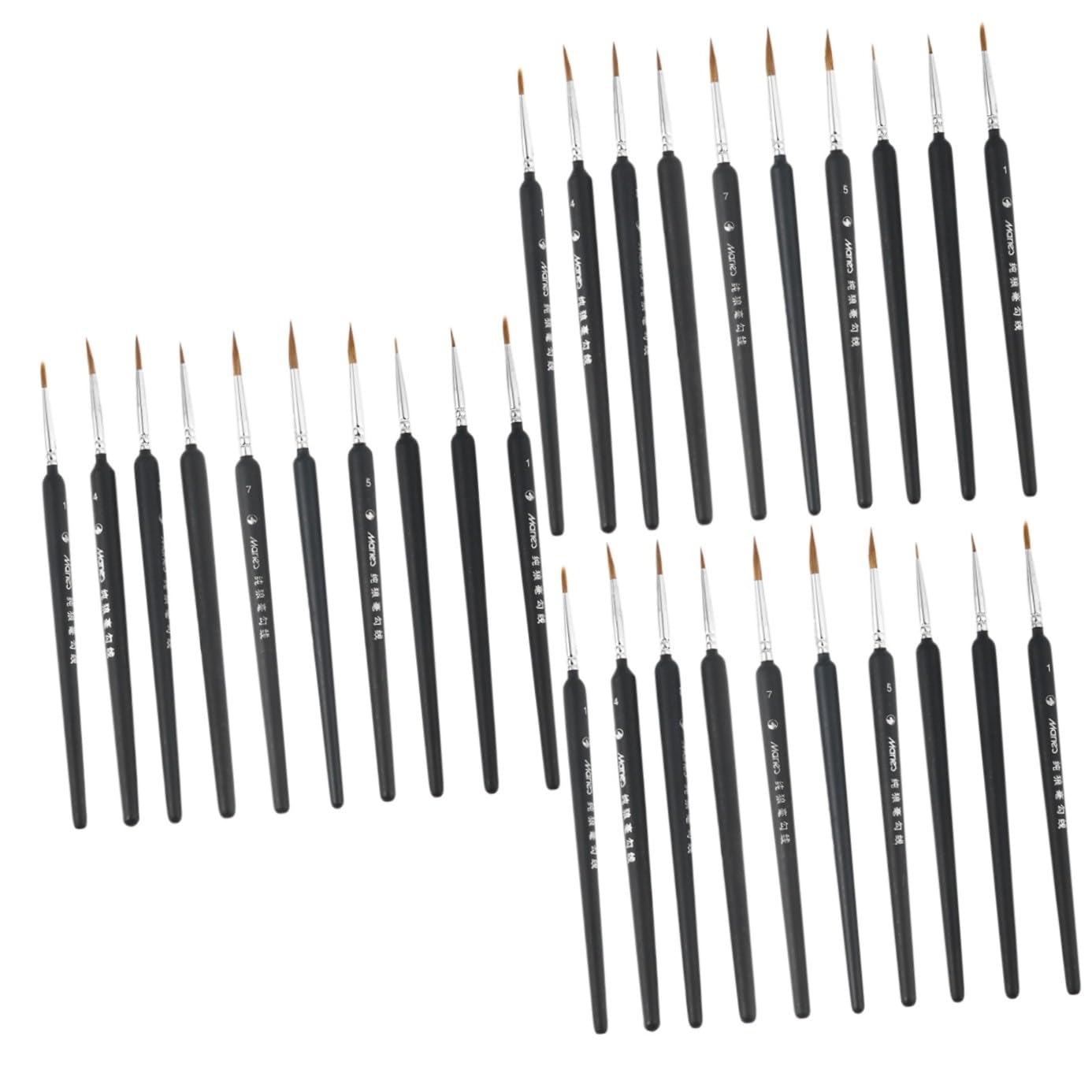 SEWACC 30piezas Pinceles Profesionales para Pintura Al Óleo y Acuarelas Pinceles De Línea Fina Puntas De para Artistas