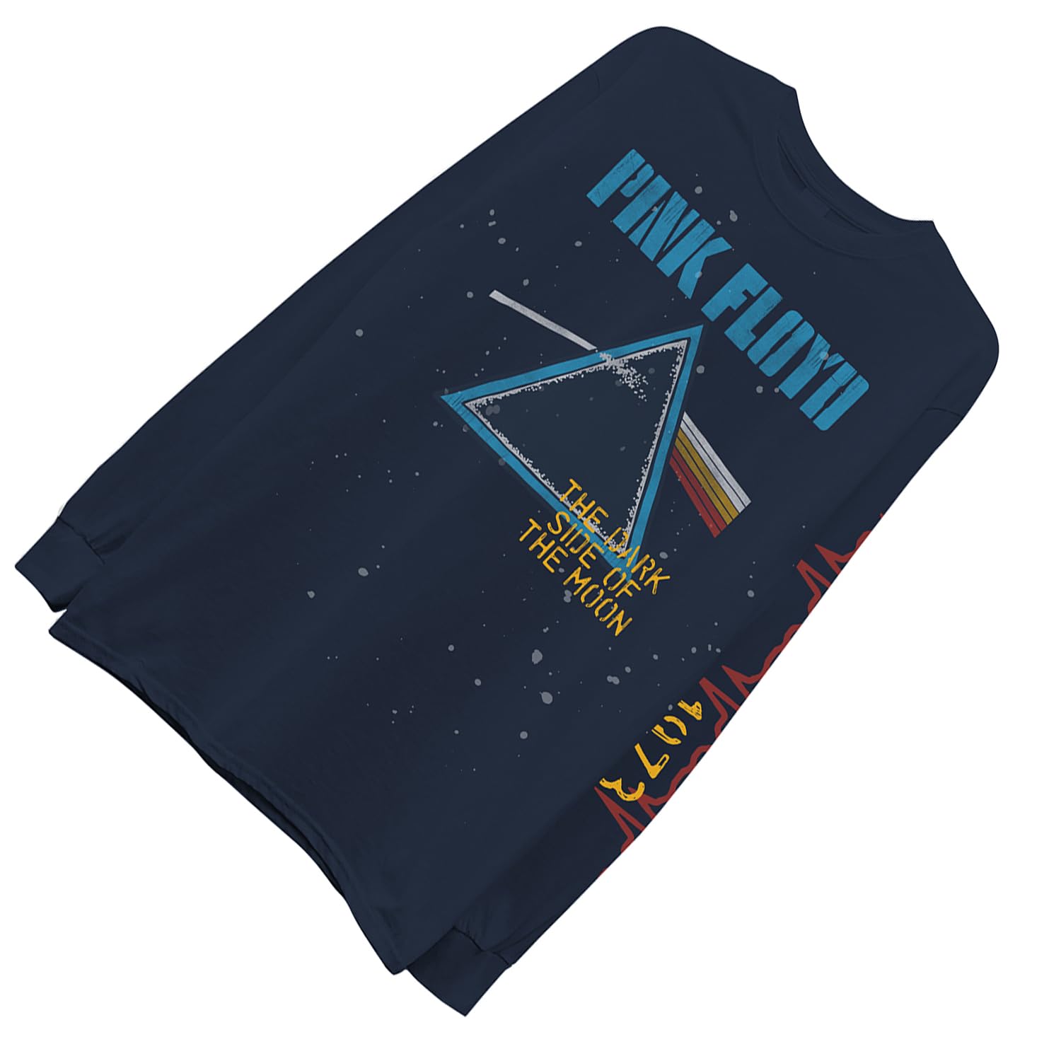 Pink Floyd Camicia da concerto da uomo Dark Side of The Moon - Maglietta vintage a maniche lunghe con stampa a maniche lunghe