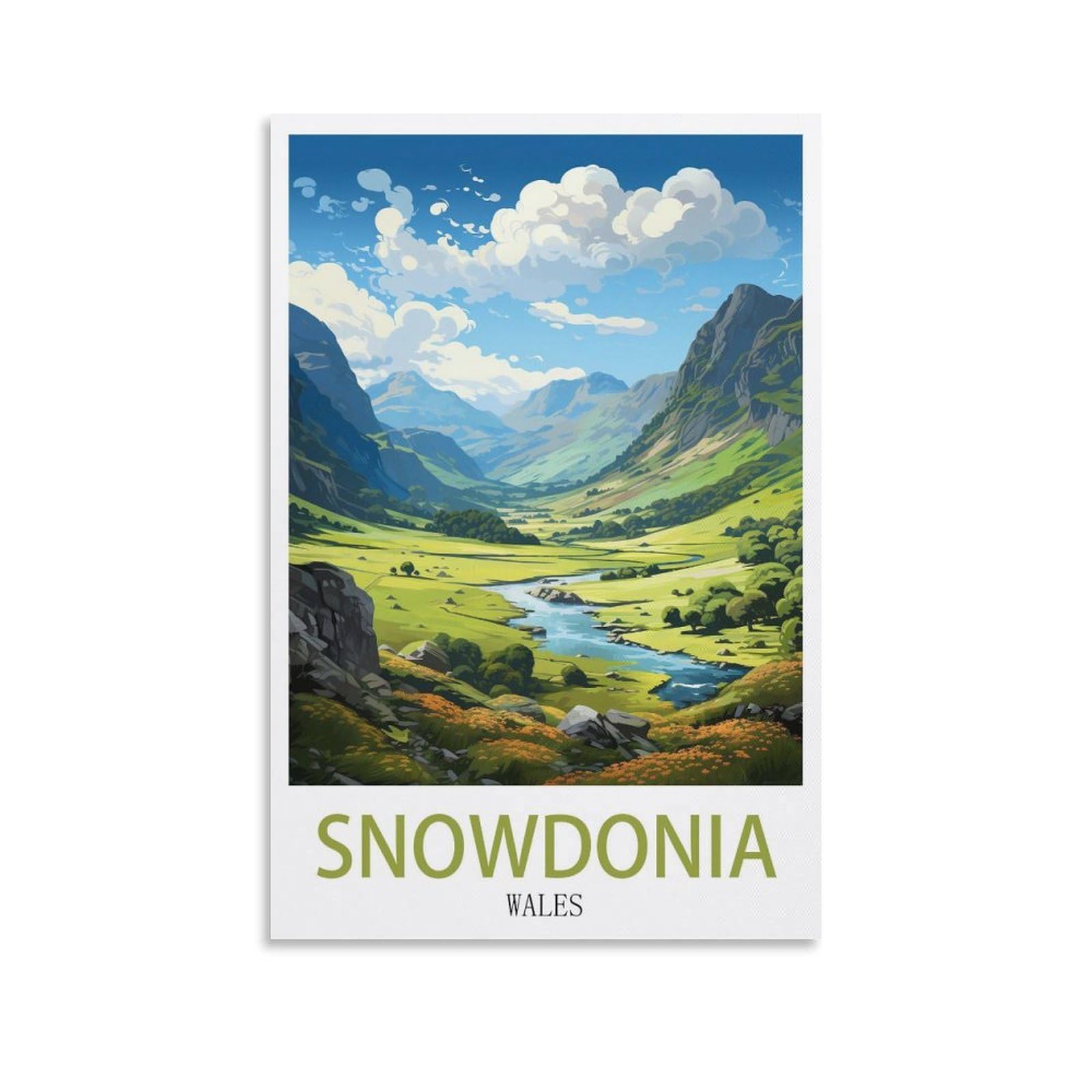 EZMLFA 5D Diamond Painting Kits for Adults,Snowdonia Wales,Diamond Painting,Landscape Gem Art Kits Adult and Crafts Home Decor 50x60cm