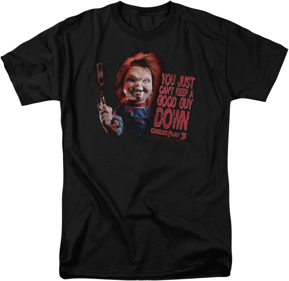 Childs Play 3 Horror Comedy Thriller Movie Good Guy Adult Mens T-Shirt Tee Black