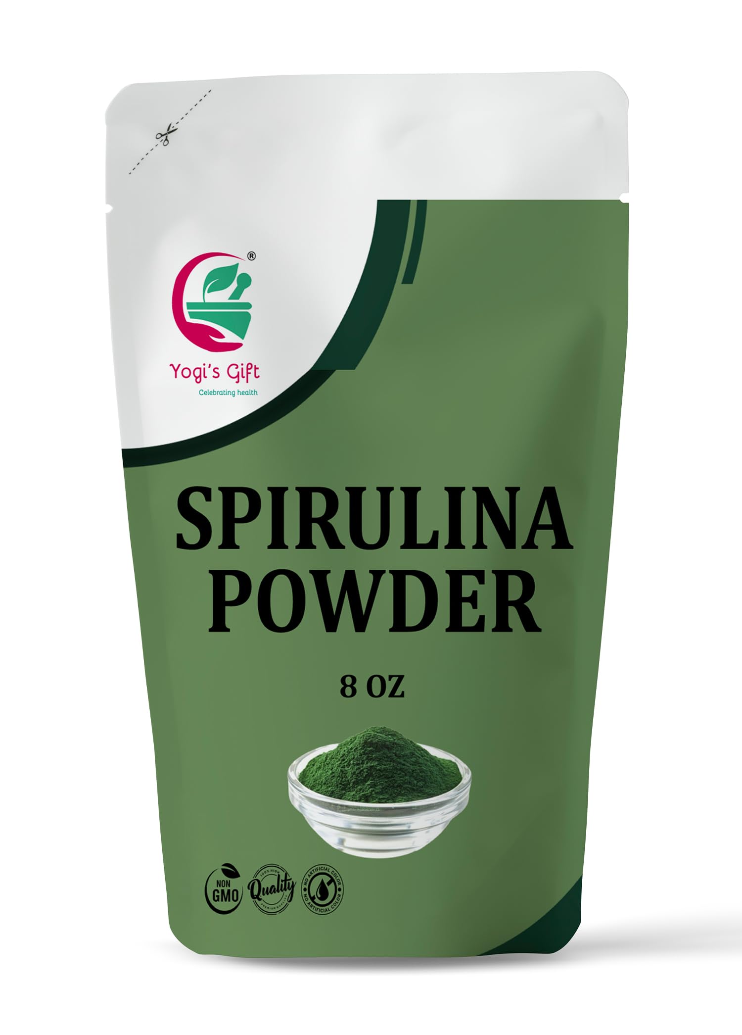 Yogi's Gift® Spirulina Powder 8 oz | Perfect for Smoothies Spirulina Powder 8 Ounce (Pack of 1)