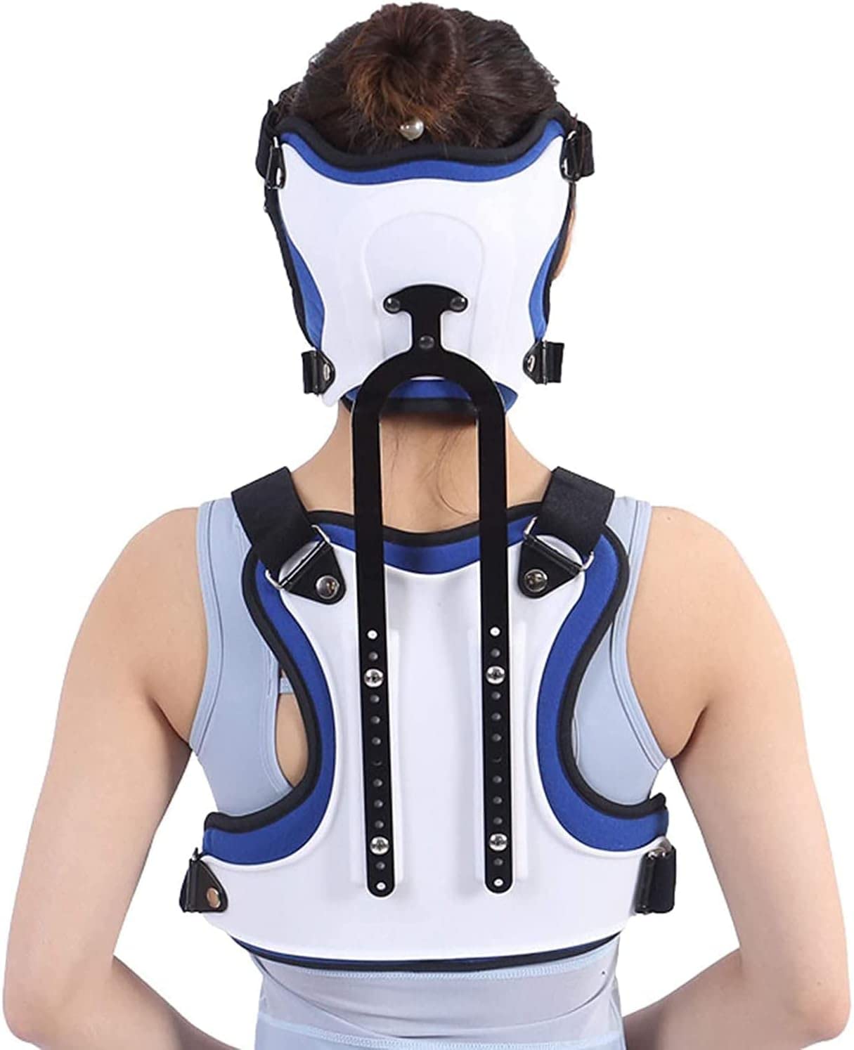 Nackenbandage Neck Brace Collar Cervical Neck Traction Device|Einstellbarer Rückenglätter und Schmerzlinderung von Nacken, Rücken & Zahnspange zur Schmerzlinderung