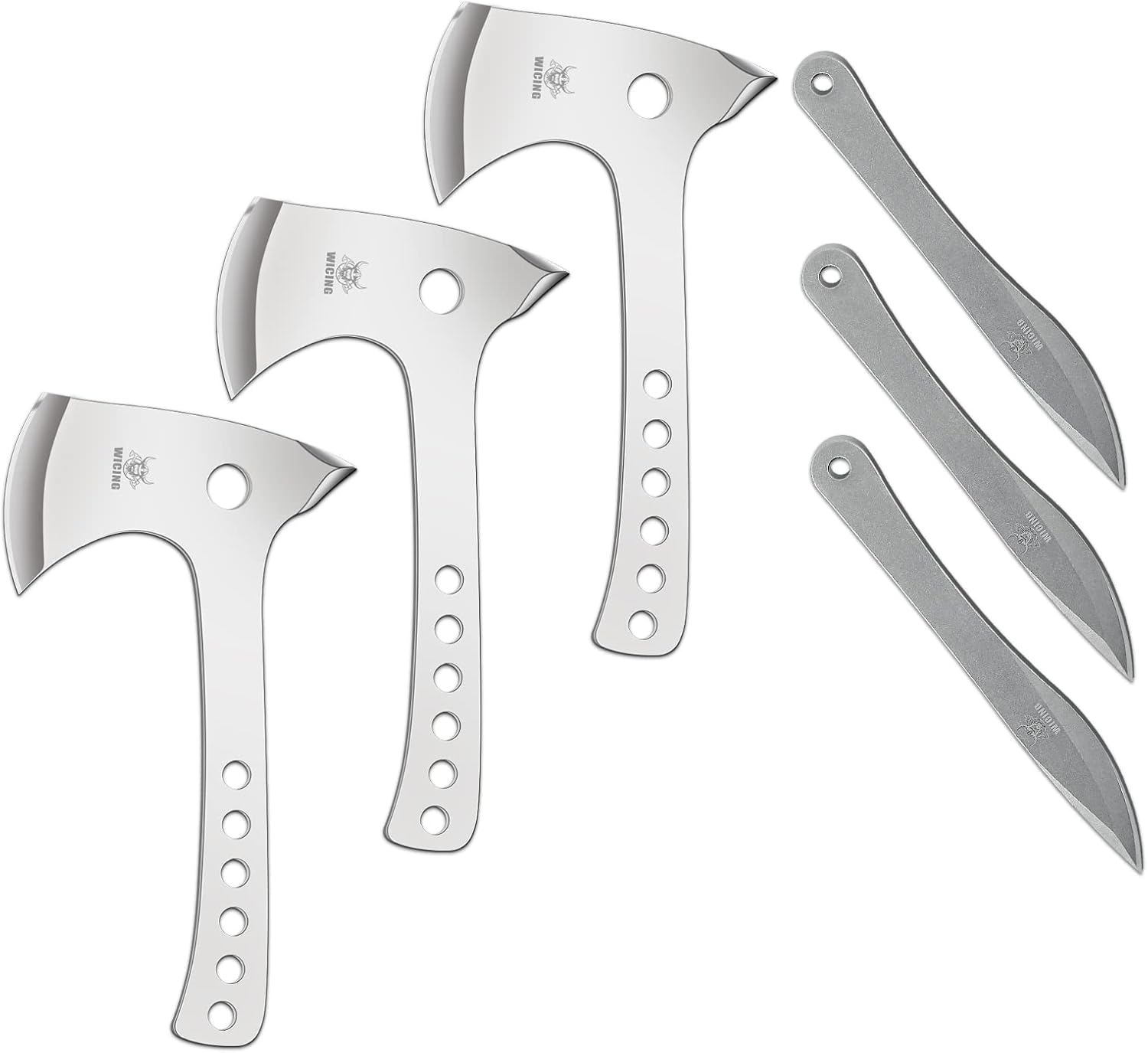WICING Throwing Axes, Throwing Tomahawk Axe, Full Tang