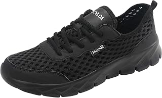 KAGAYD Mens Black Trainers Size 6.5 Outdoor Fitness Hiking Shoes Jogging Running Shoes Slip-On Climbing Sport Shoes Non-Slip Trail Sneakers Golf Shoes Badminton Shoes Walking Shoes Trainers