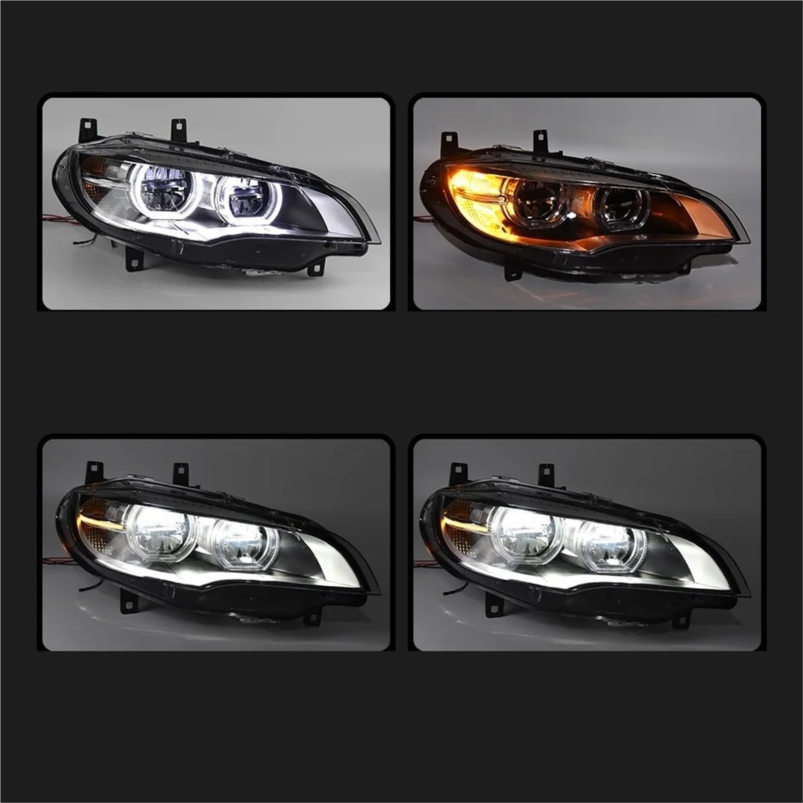 Faro Coche Faros Delanteros LED Para Coche, Luces De Circulación Diurna, Luces Altas, Proyector Angel Eye Para X1 E84 2010-2015 Faros Delanteros